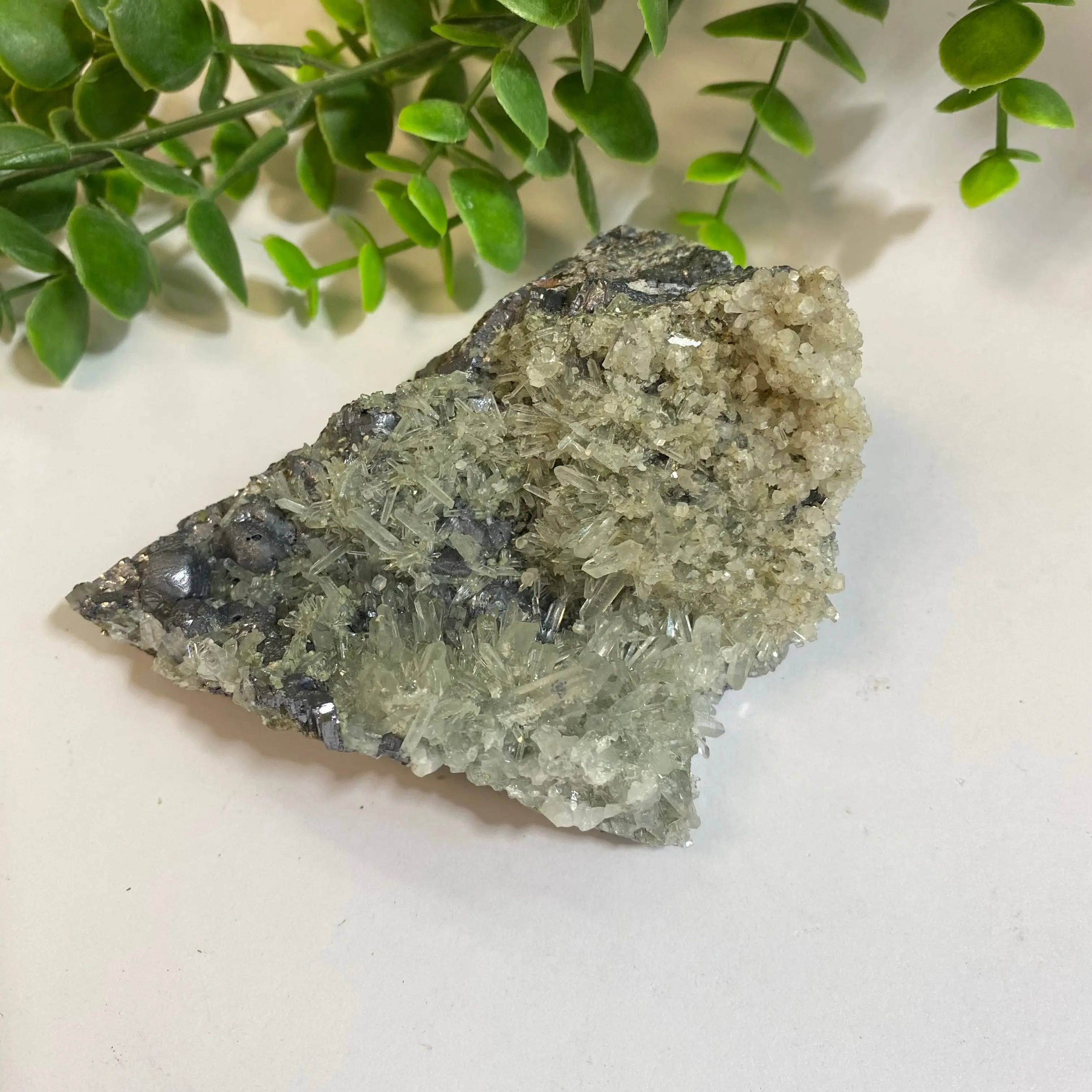 Quartz x Sphalerite Cluster Arabella Crystals