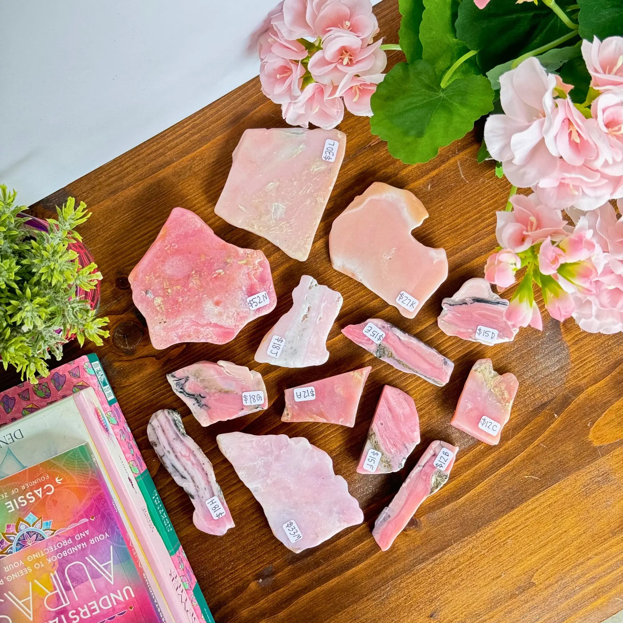 Pink Opal Slices Arabella Crystals