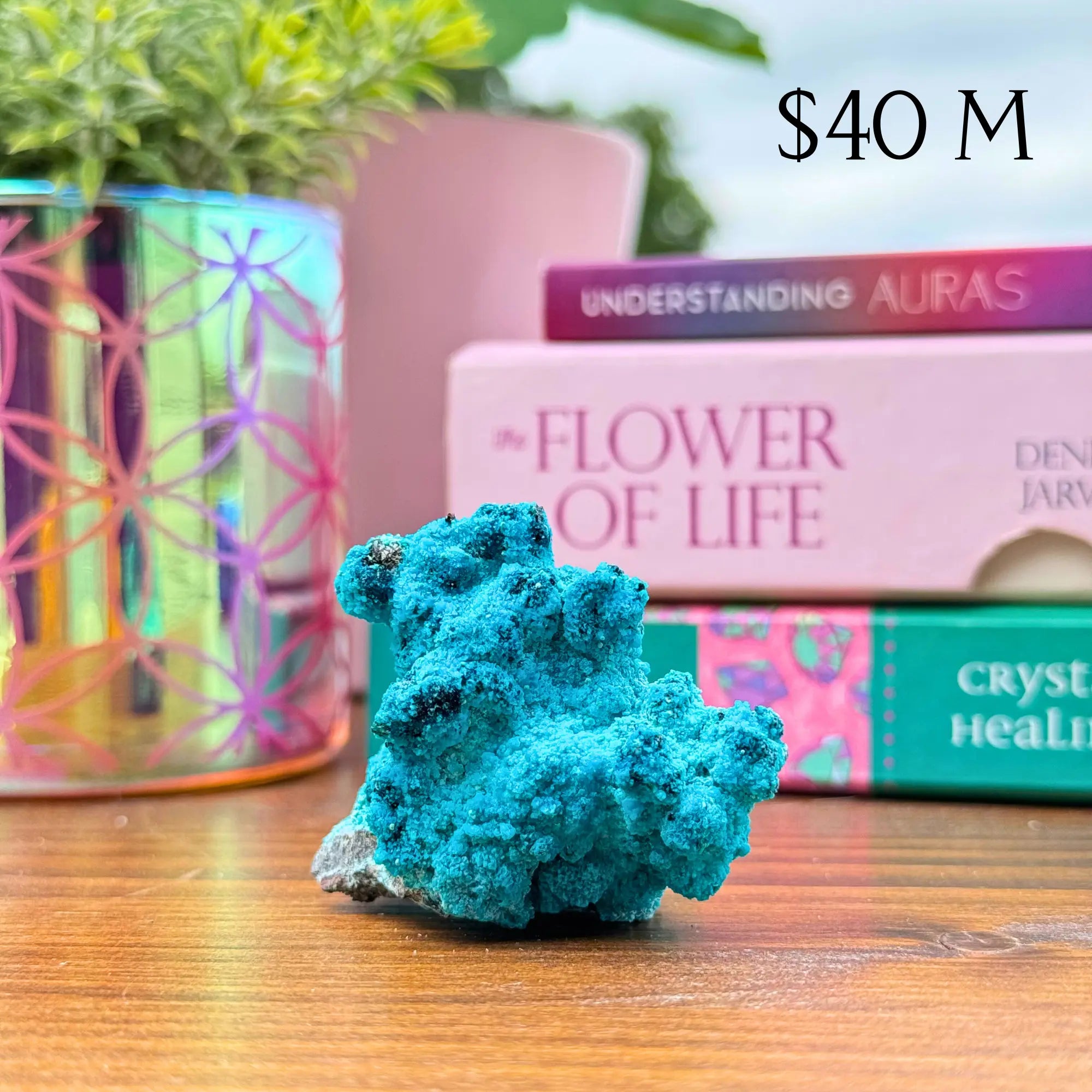 Chrysocolla on Quartz Clusters Arabella Crystals