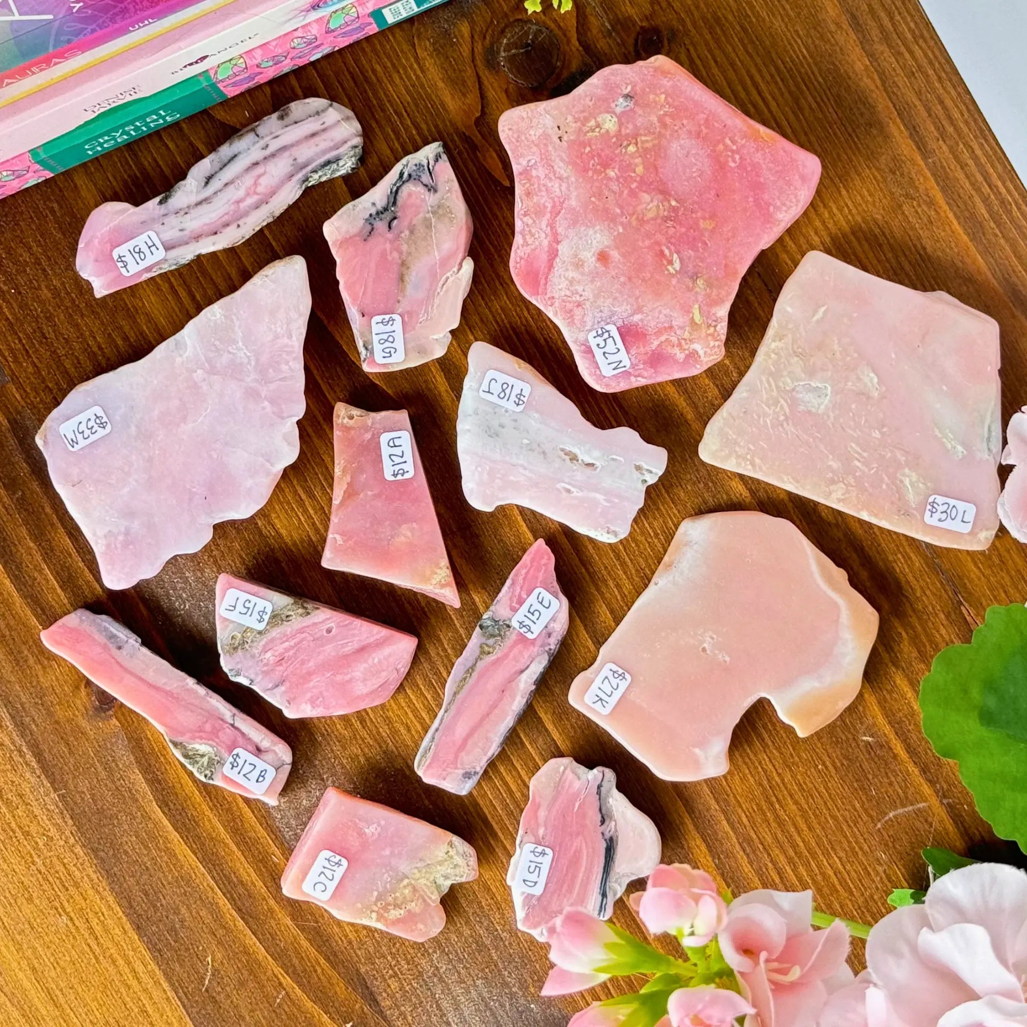 Pink Opal Slices Arabella Crystals