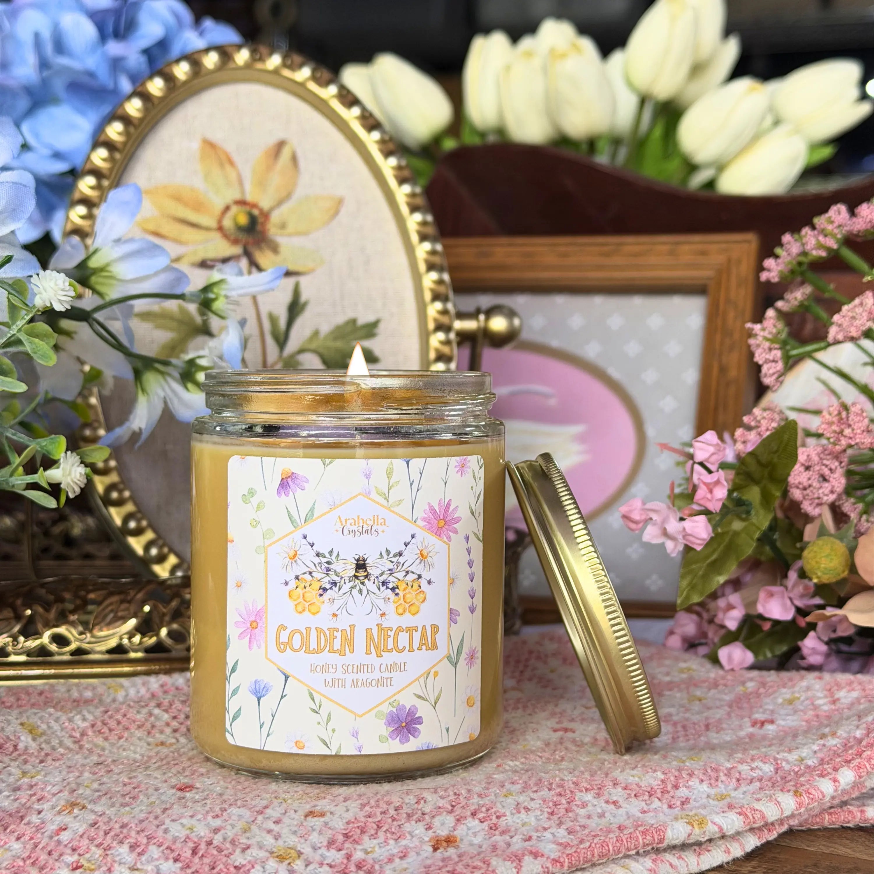 Golden Nectar Spring Homestead Soy Candle Notes of: Honey, Sugar & Spice