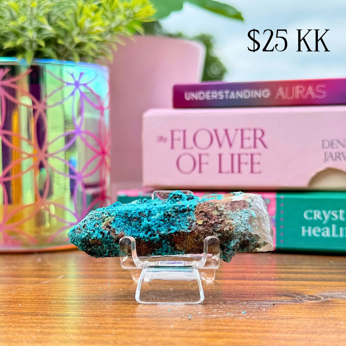 Chrysocolla on Quartz Clusters Arabella Crystals