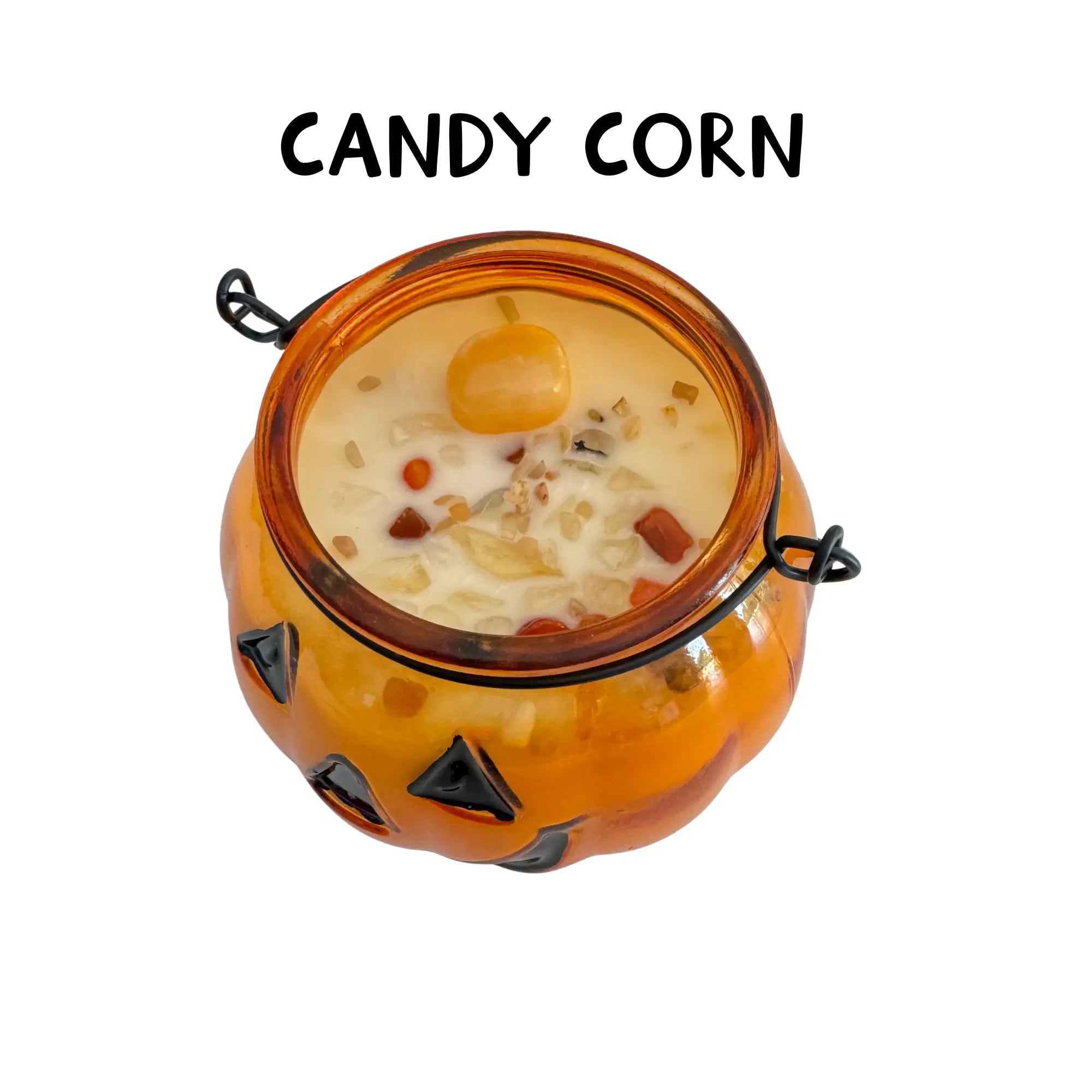 Jack-O-Lantern Halloween Candle Arabella Crystals