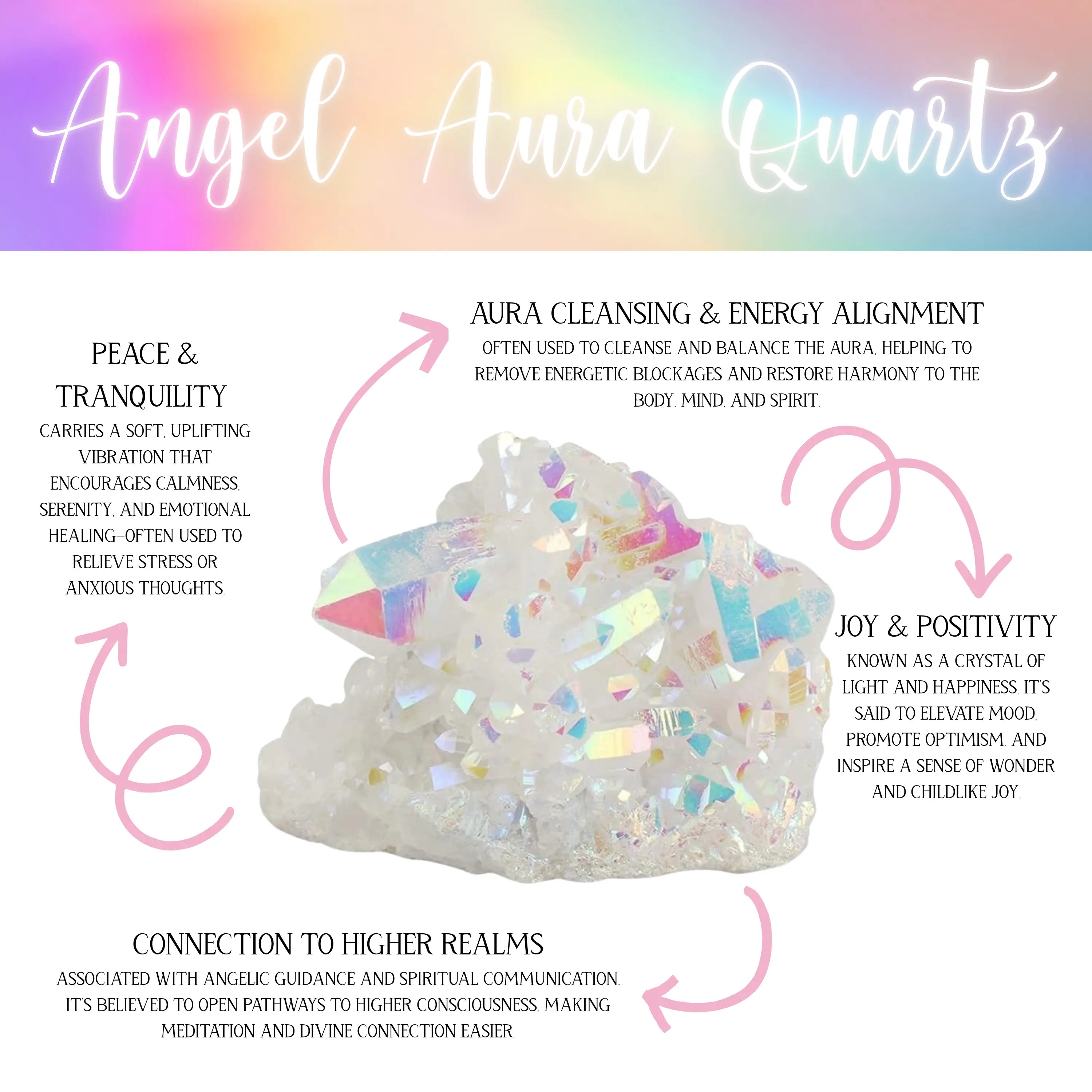 Angel Aura Crystal Candle Notes of: Lychee, Lotus & Sugar