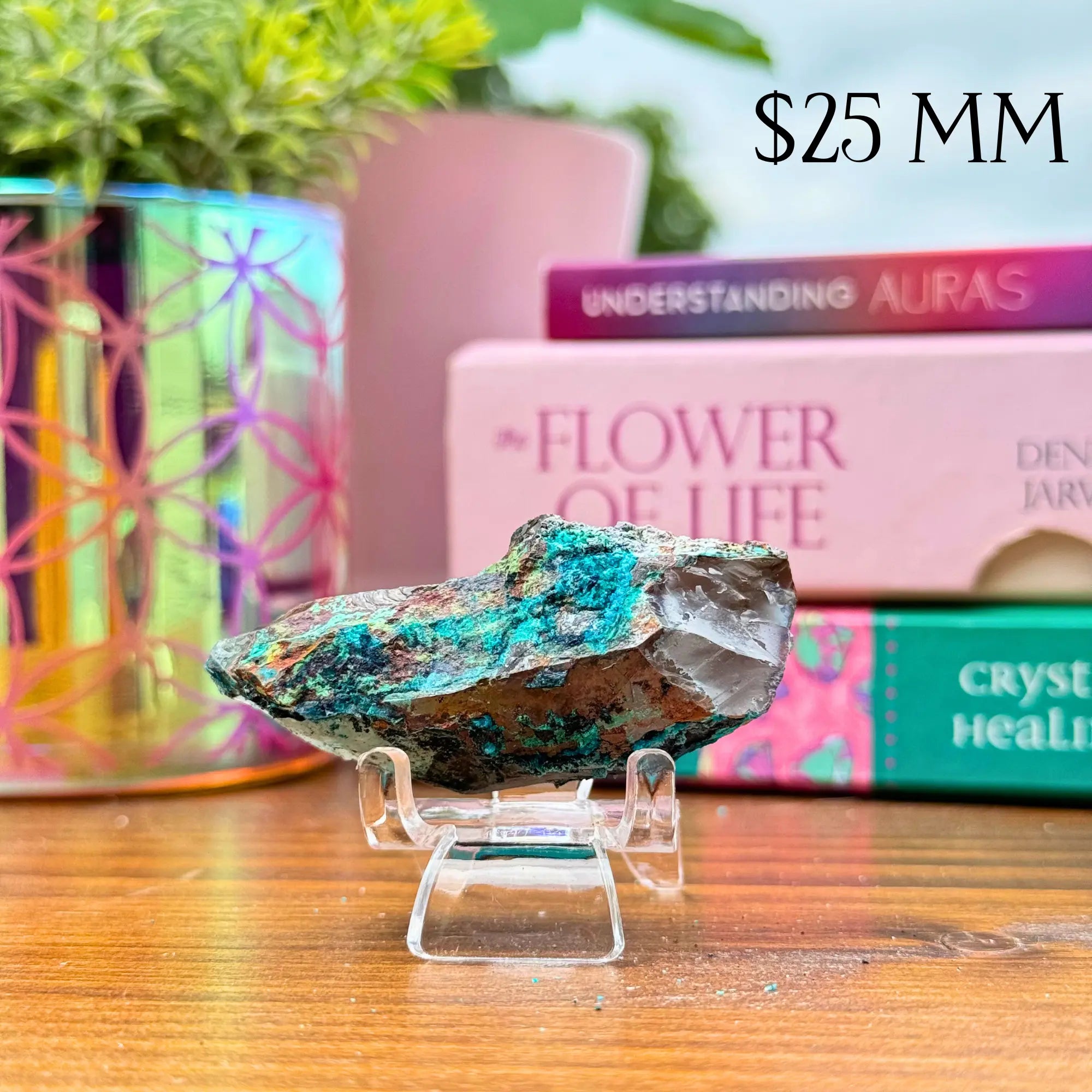 Chrysocolla on Quartz Clusters Arabella Crystals