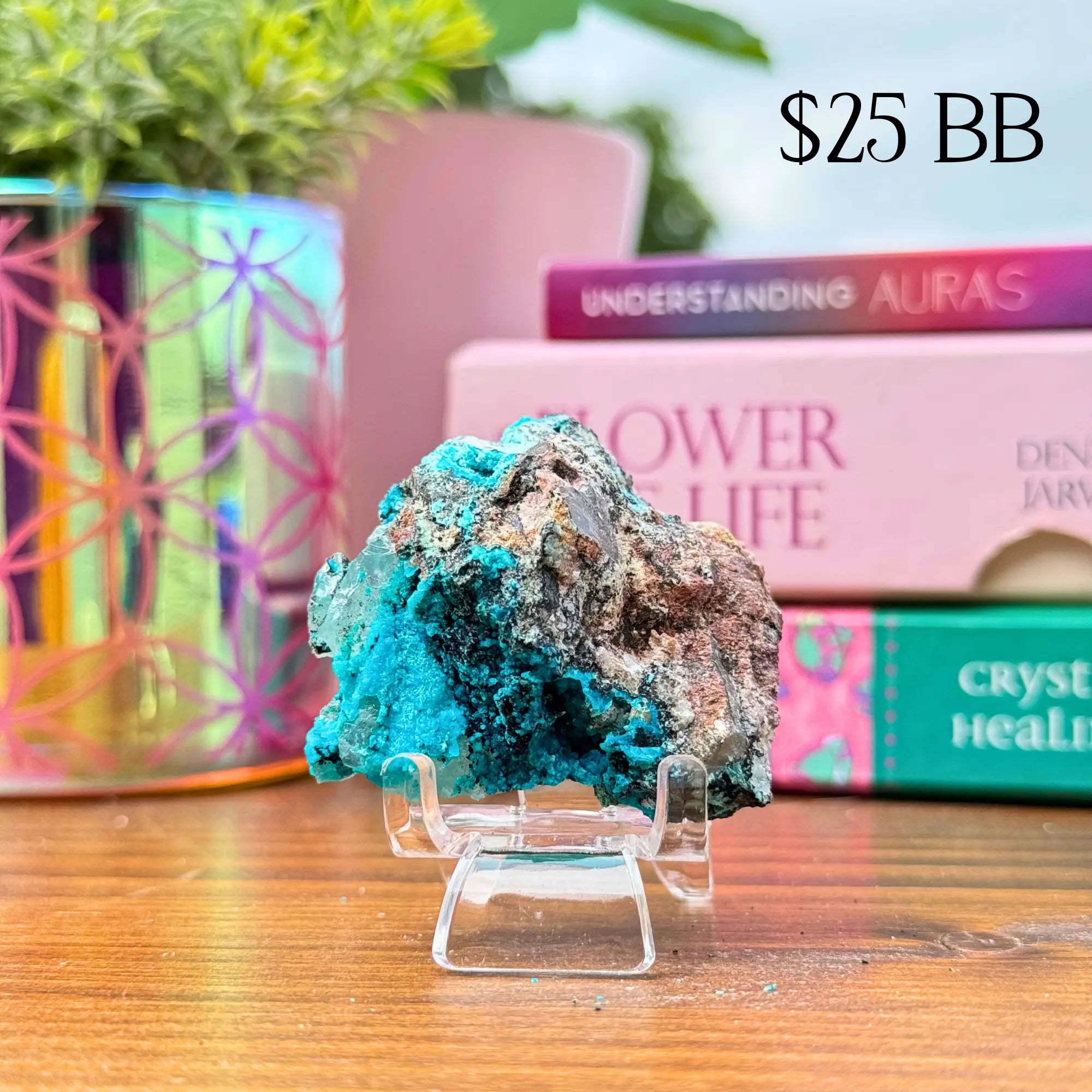 Chrysocolla on Quartz Clusters Arabella Crystals