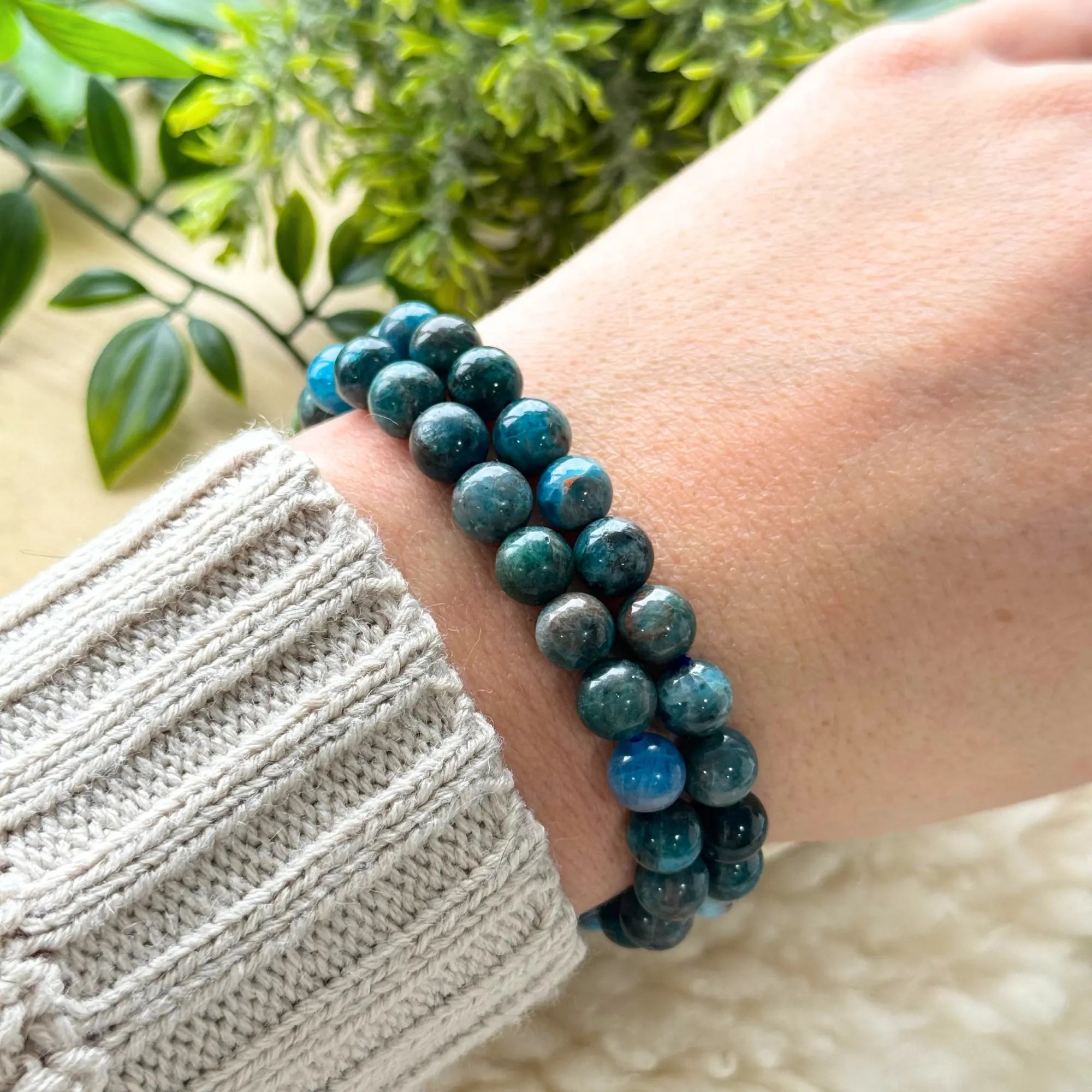 Apatite Beaded Gemstone Bracelet Arabella Crystals