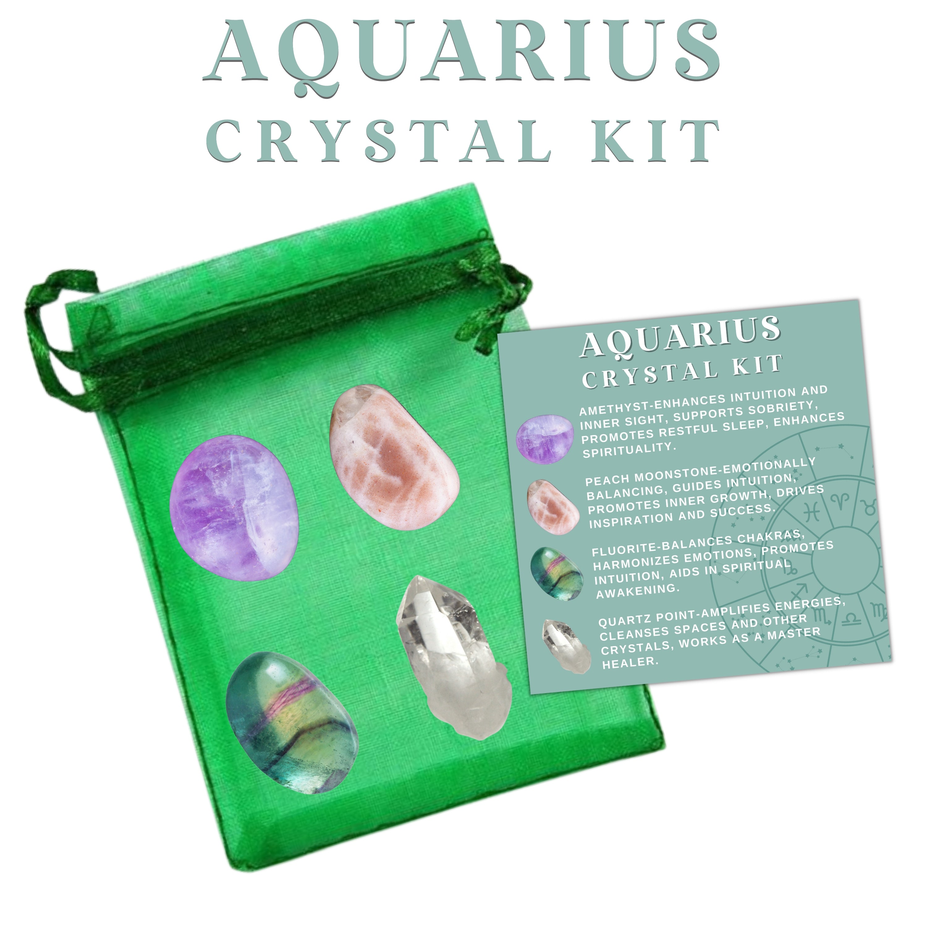 Aquarius Zodiac Crystal Kit