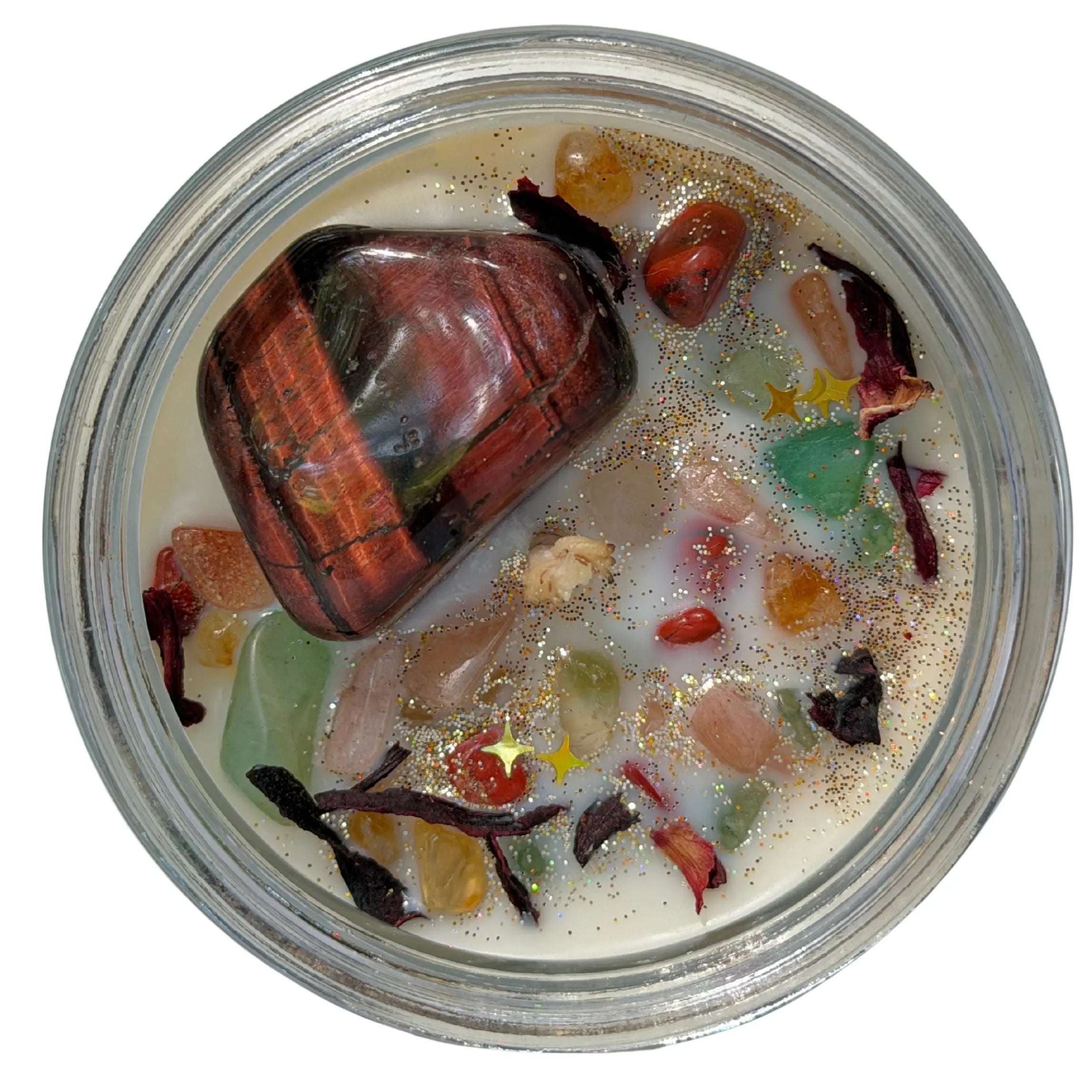 Autumn Magic Crystal Infused Soy Candle Notes of Apple, Cinnamon and Vanilla