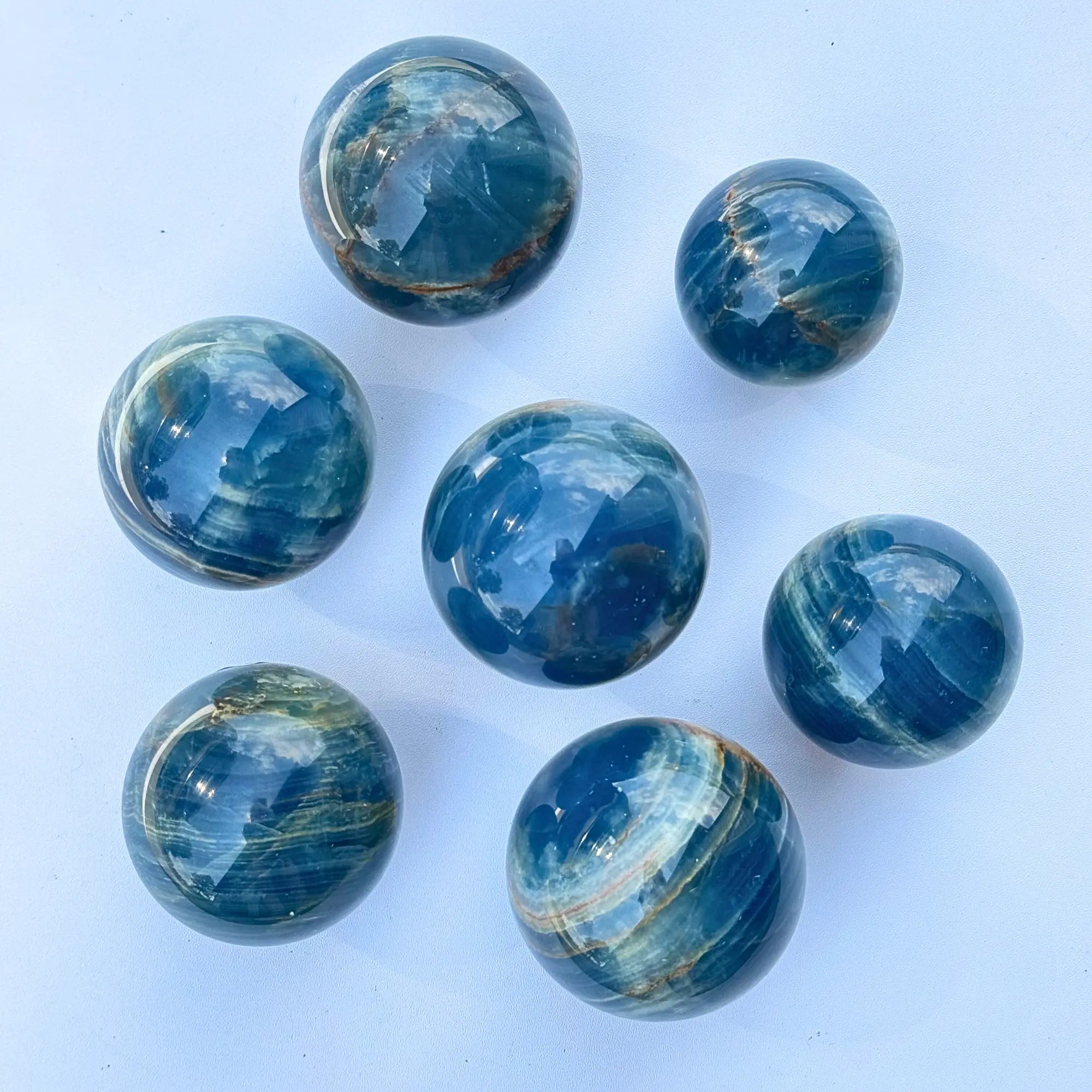 Blue Onyx Spheres Arabella Crystals