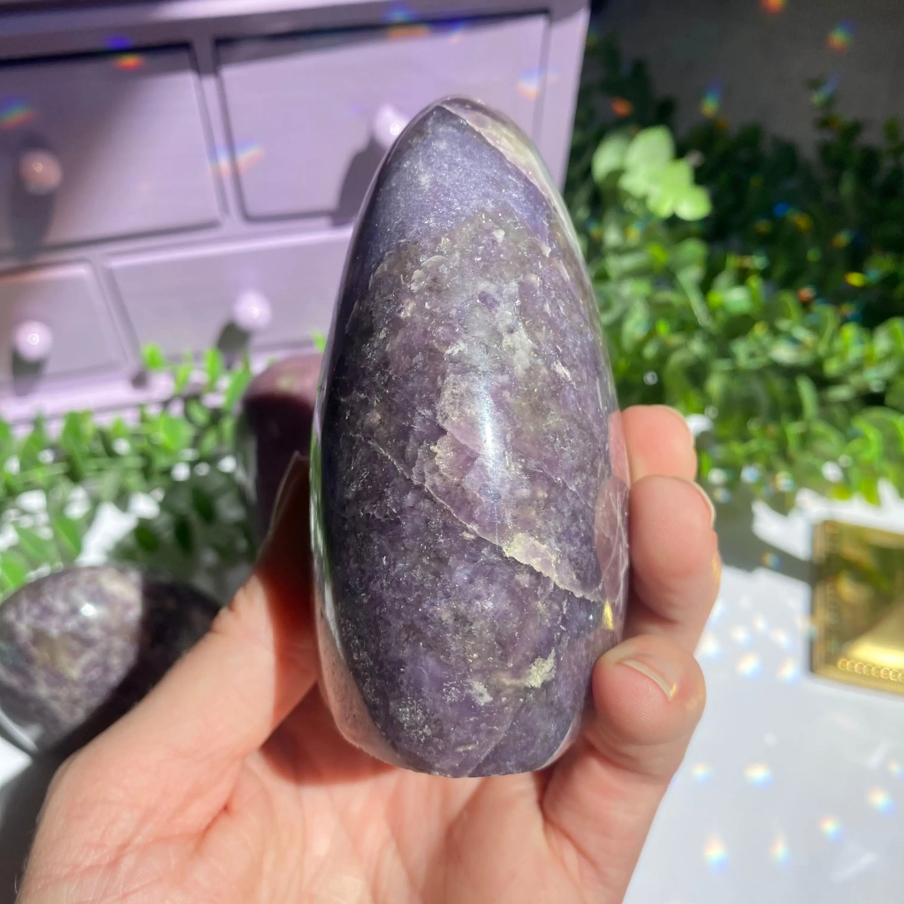 Lepidolite x Smoky Quartz (Unicorn Stone) Free Form Arabella Crystals