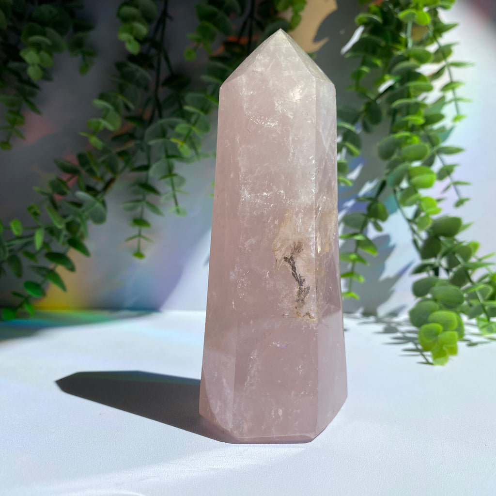 Rose Quartz crystal Tower –