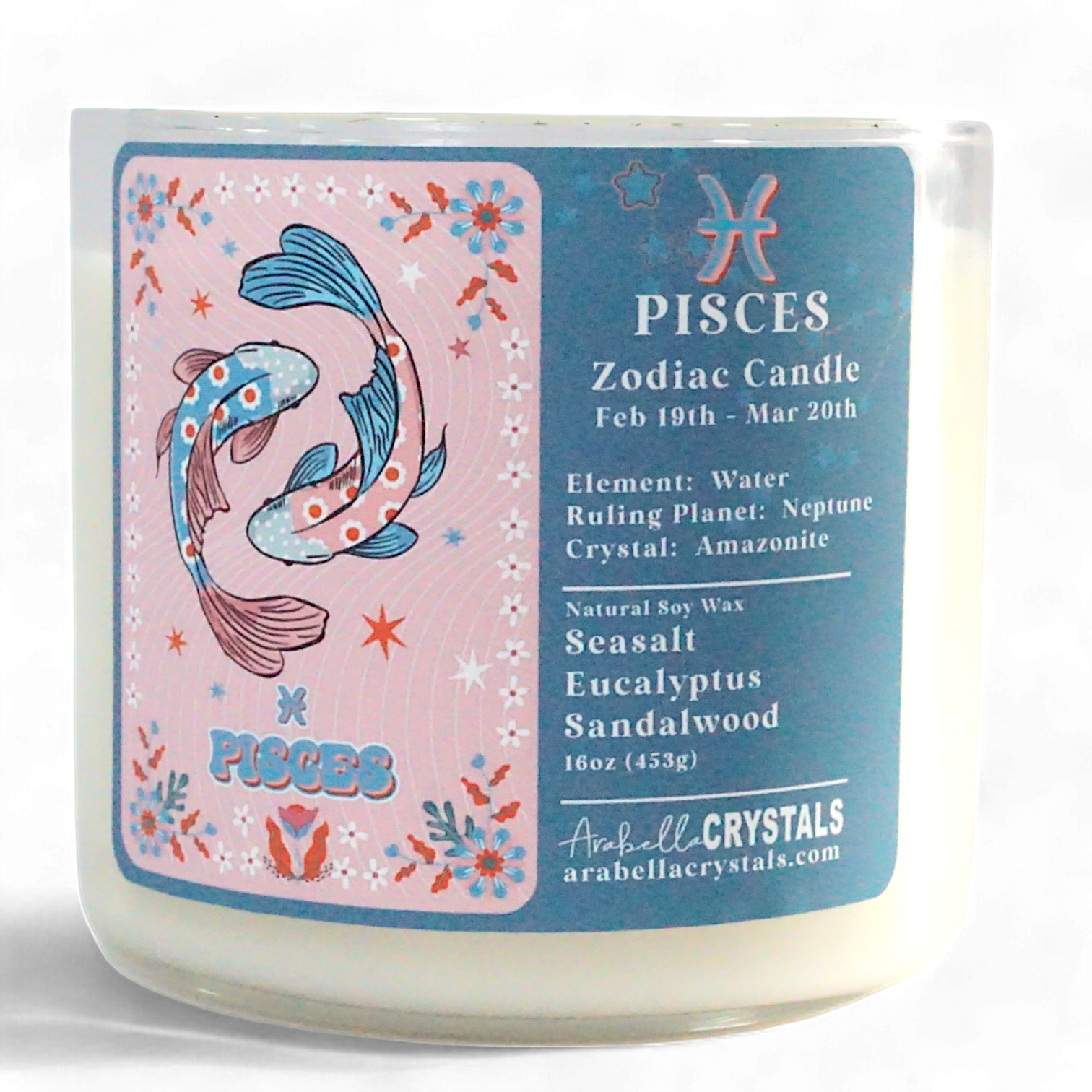 Pisces 3-Wick Zodiac Candle
