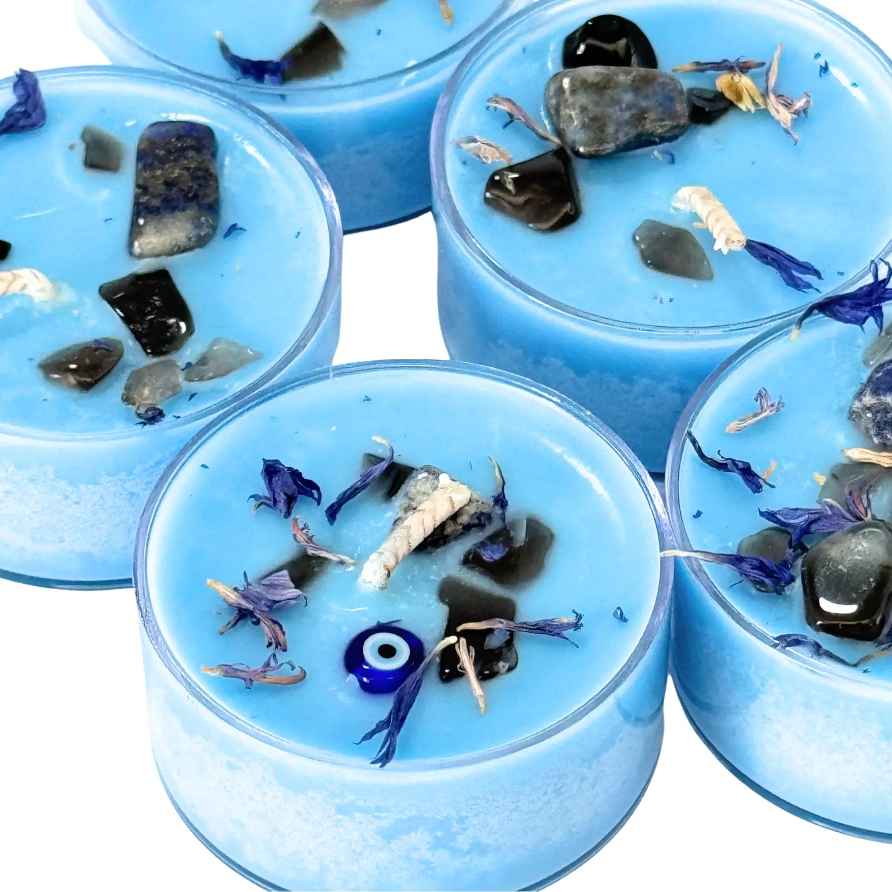 Evil Eye Ritual Tea Light Candles Notes of: Bergamot, Ylang Ylang, Amber & Musk