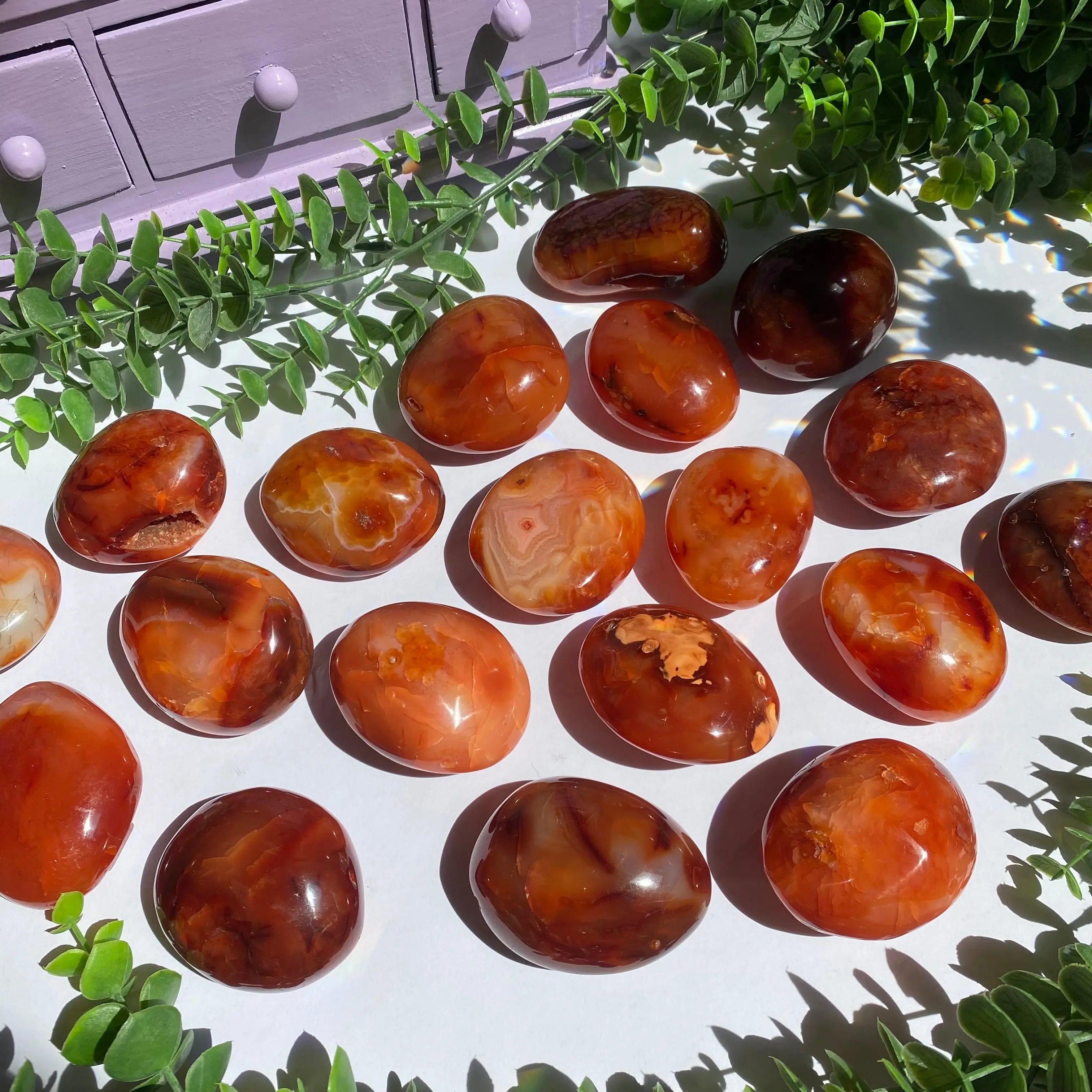 Carnelian Agate Palm Stone for Passion & Creativity