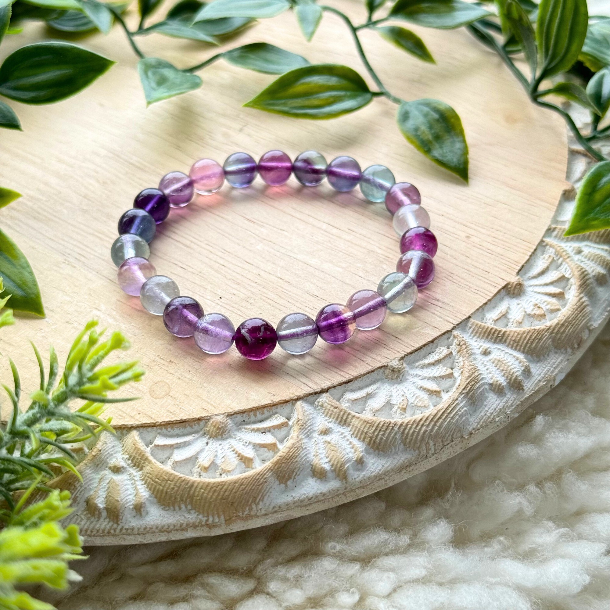 Fluorite Beaded Gemstone Bracelet