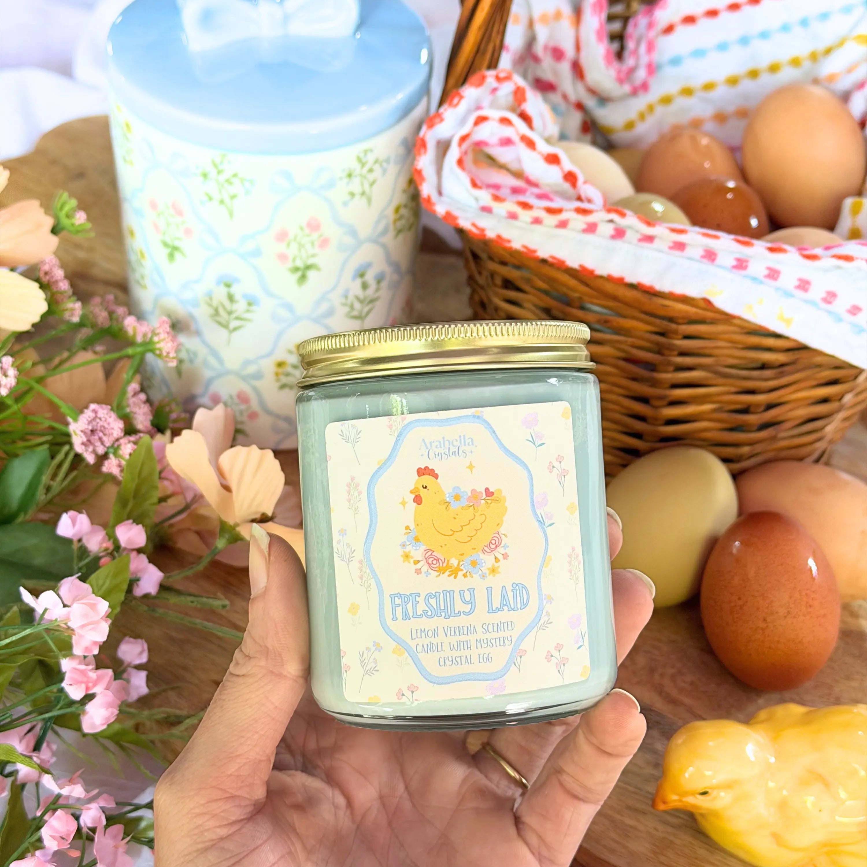 Freshly Laid Spring Homestead Soy Candle Notes of: Lemon Peel, Lemongrass & Light Musk