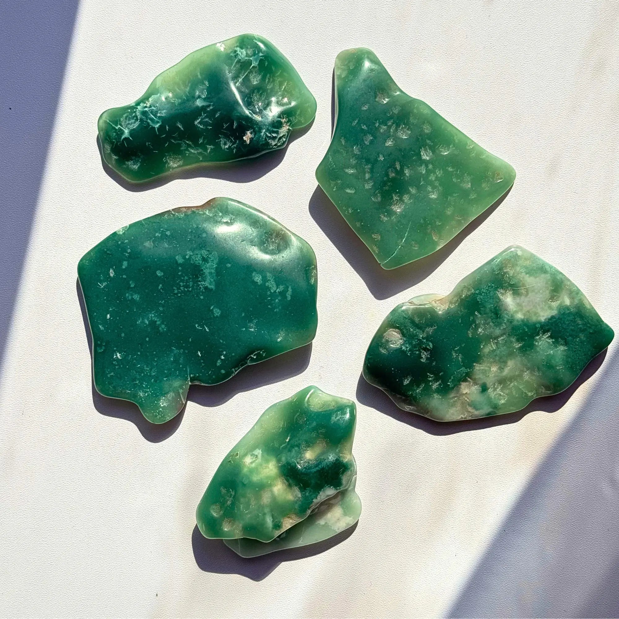 Chrysophase Slices Arabella Crystals