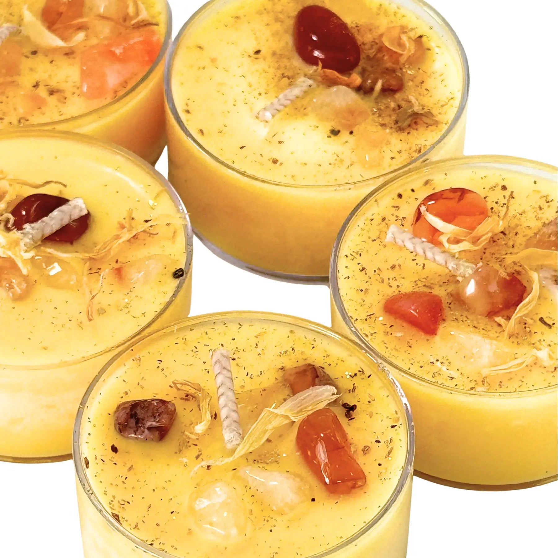 Golden Glow Ritual Tea Light Candles Notes of: Bergamot, Orange Blossom & Sandalwood