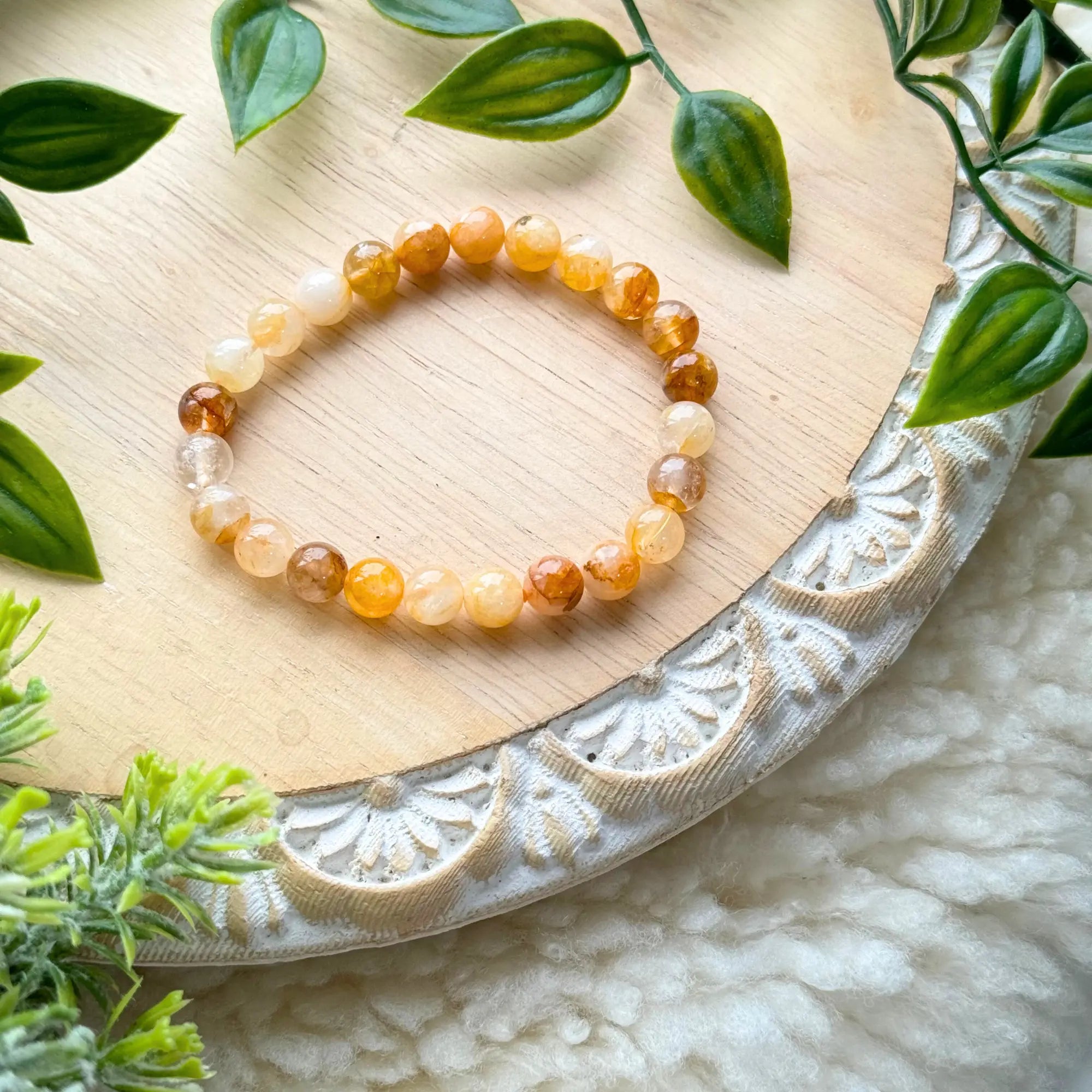 Golden Healer Beaded Gemstone Bracelet Arabella Crystals