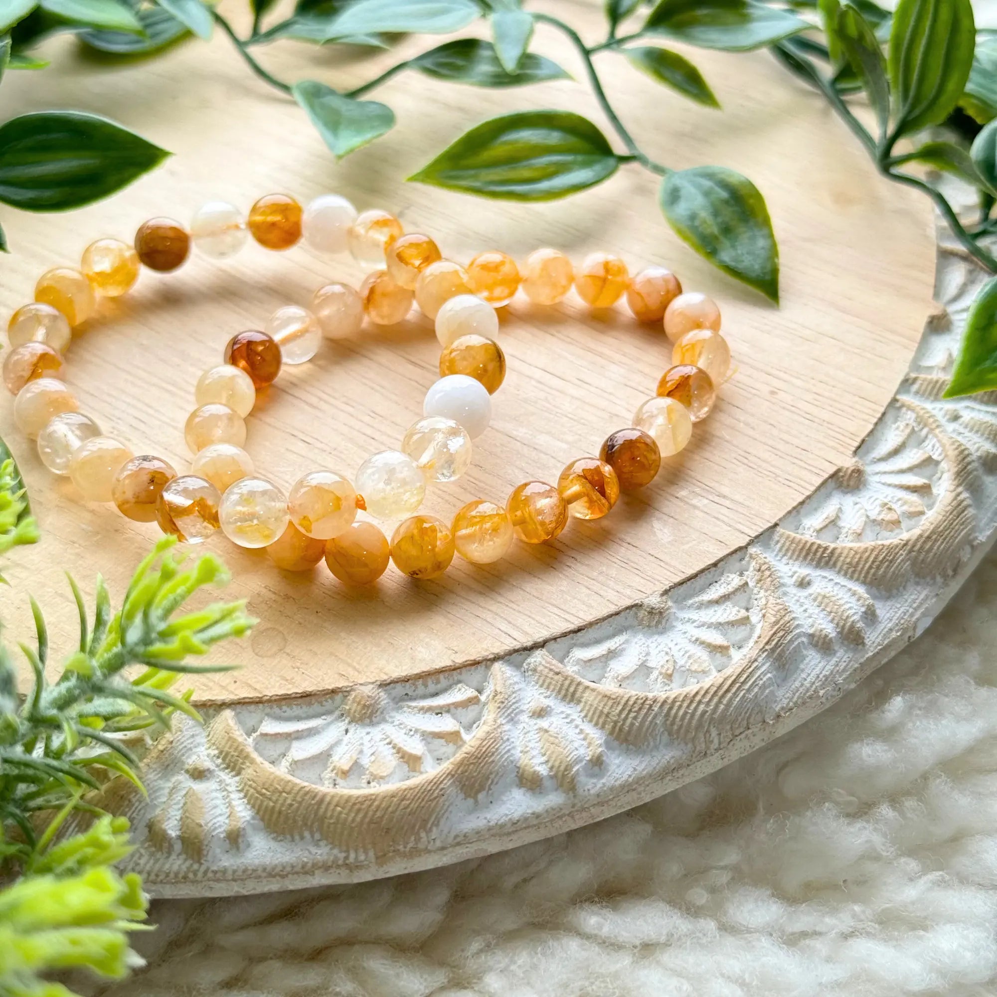 Golden Healer Beaded Gemstone Bracelet Arabella Crystals