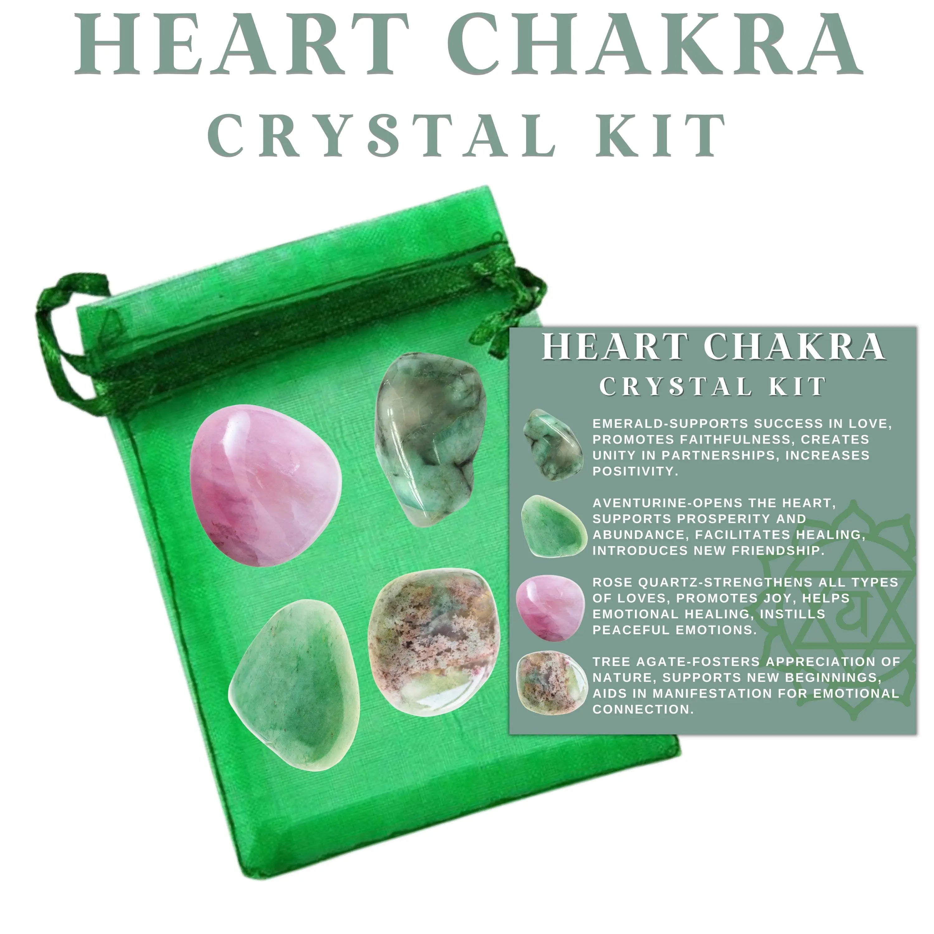 Heart Chakra Crystal Kit Love, Compassion, Healing