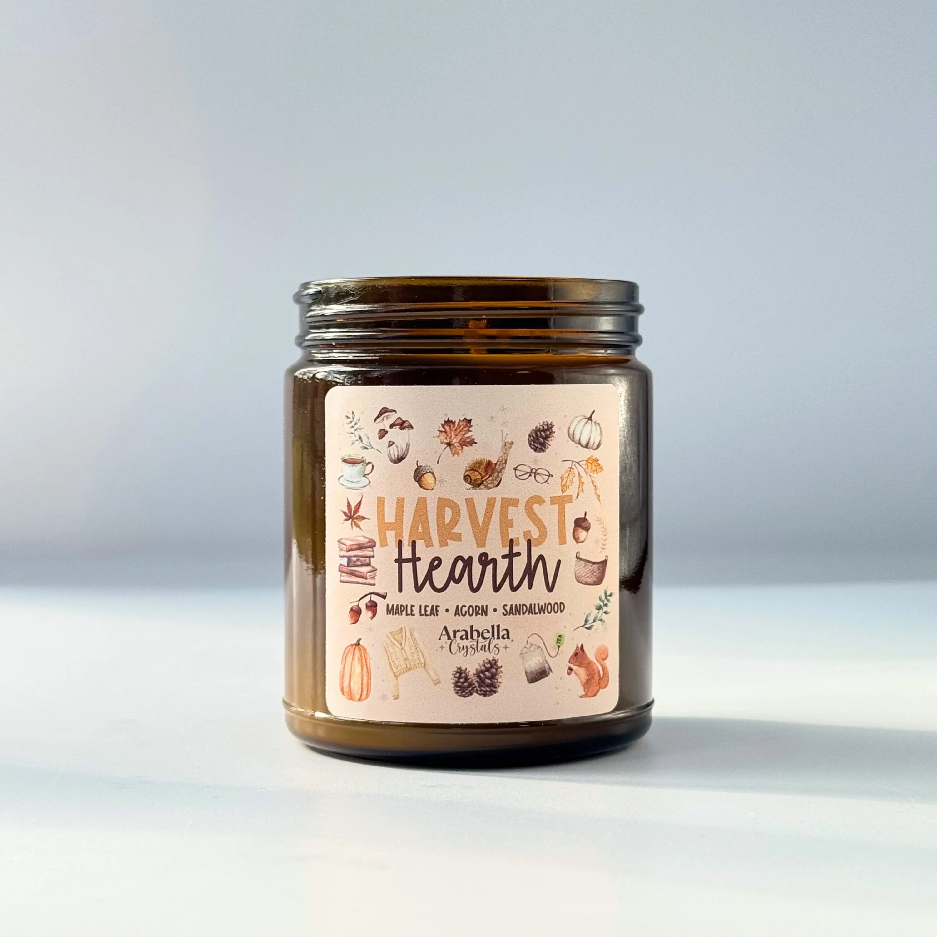 Harvest Hearth Fall Candle Notes of Maple Leaf, Acorn & Sandalwood