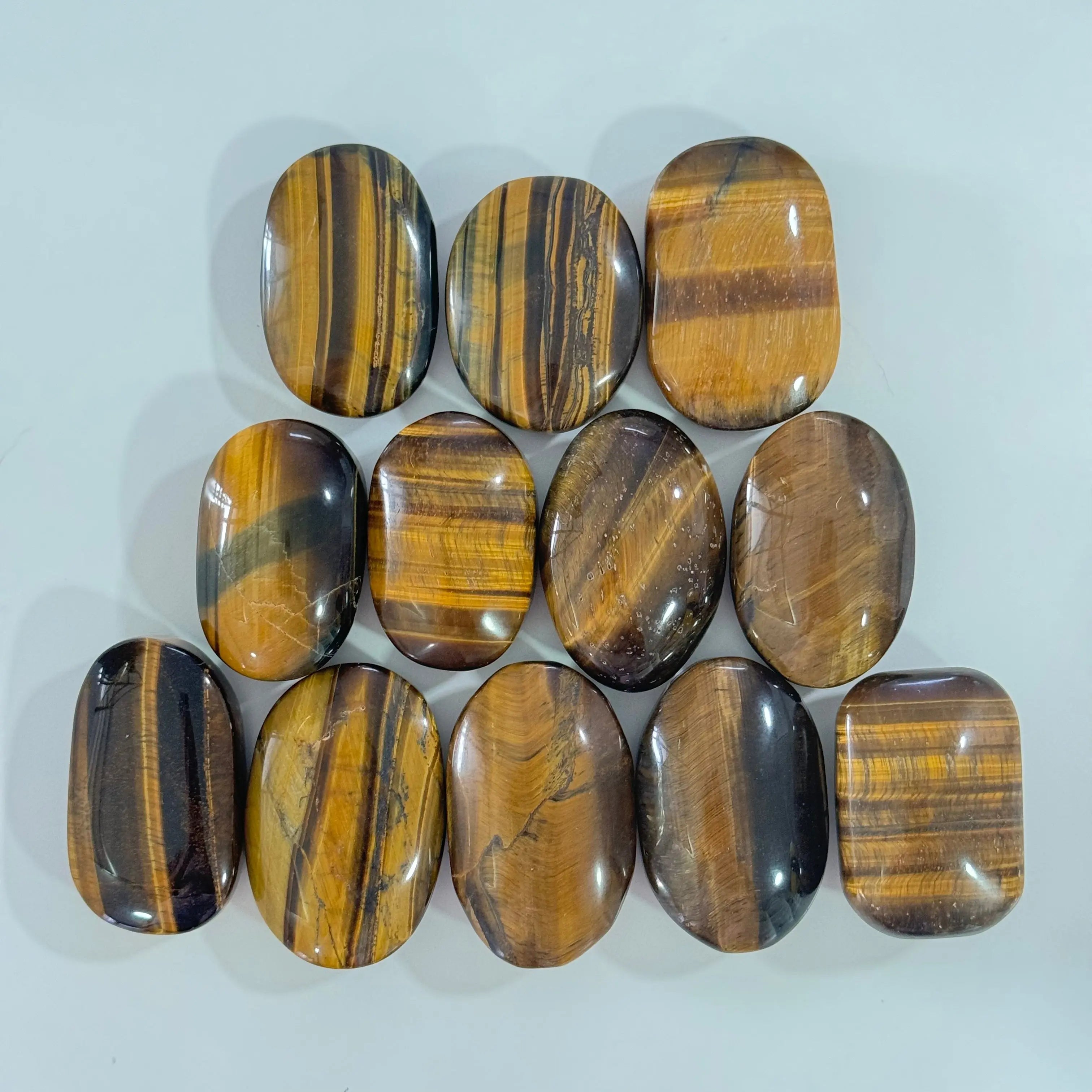 Gold Tiger Eye Palm Stone Arabella Crystals