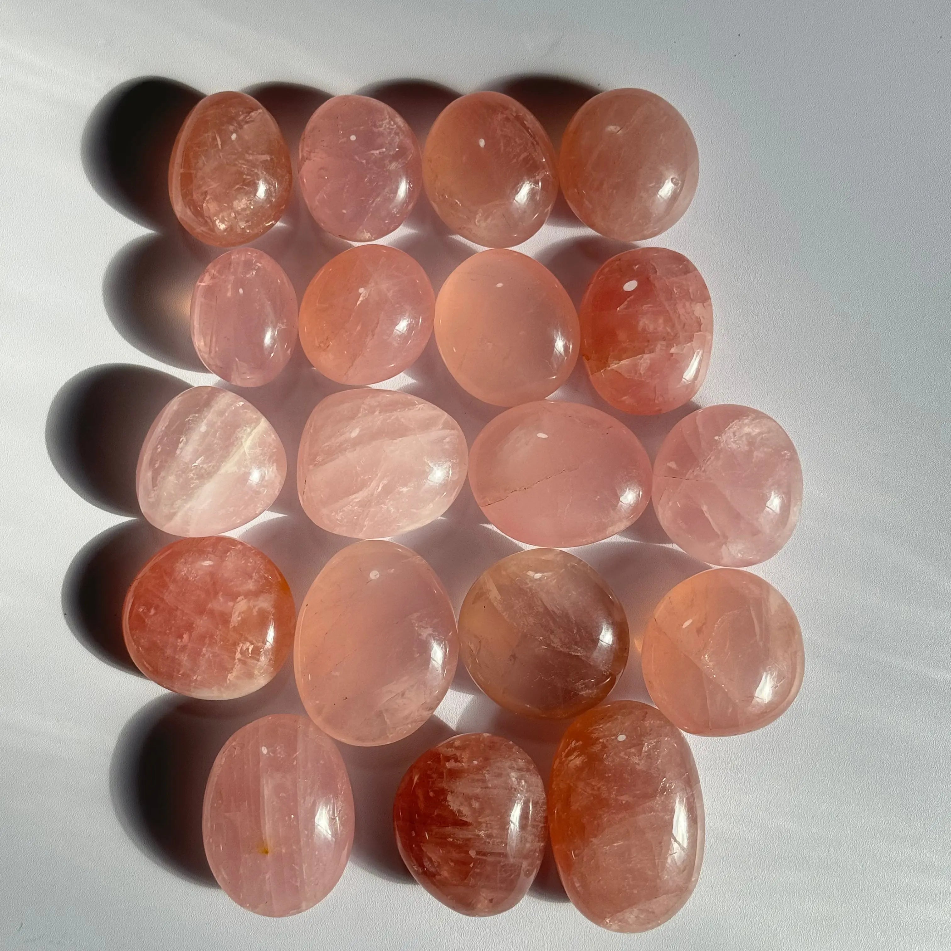 Rose Quartz Palm Stone Arabella Crystals