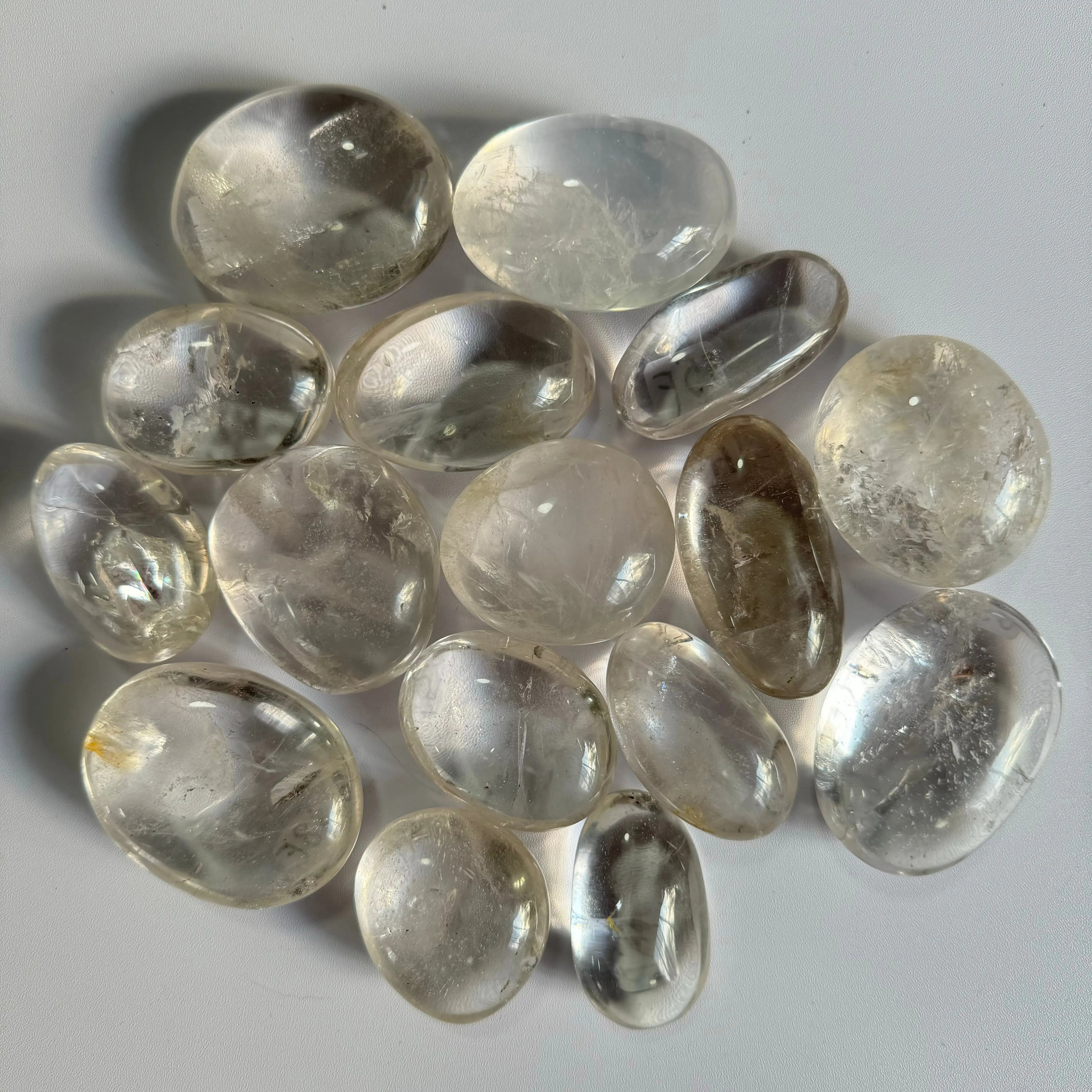 Clear Quartz Palm Stone Arabella Crystals