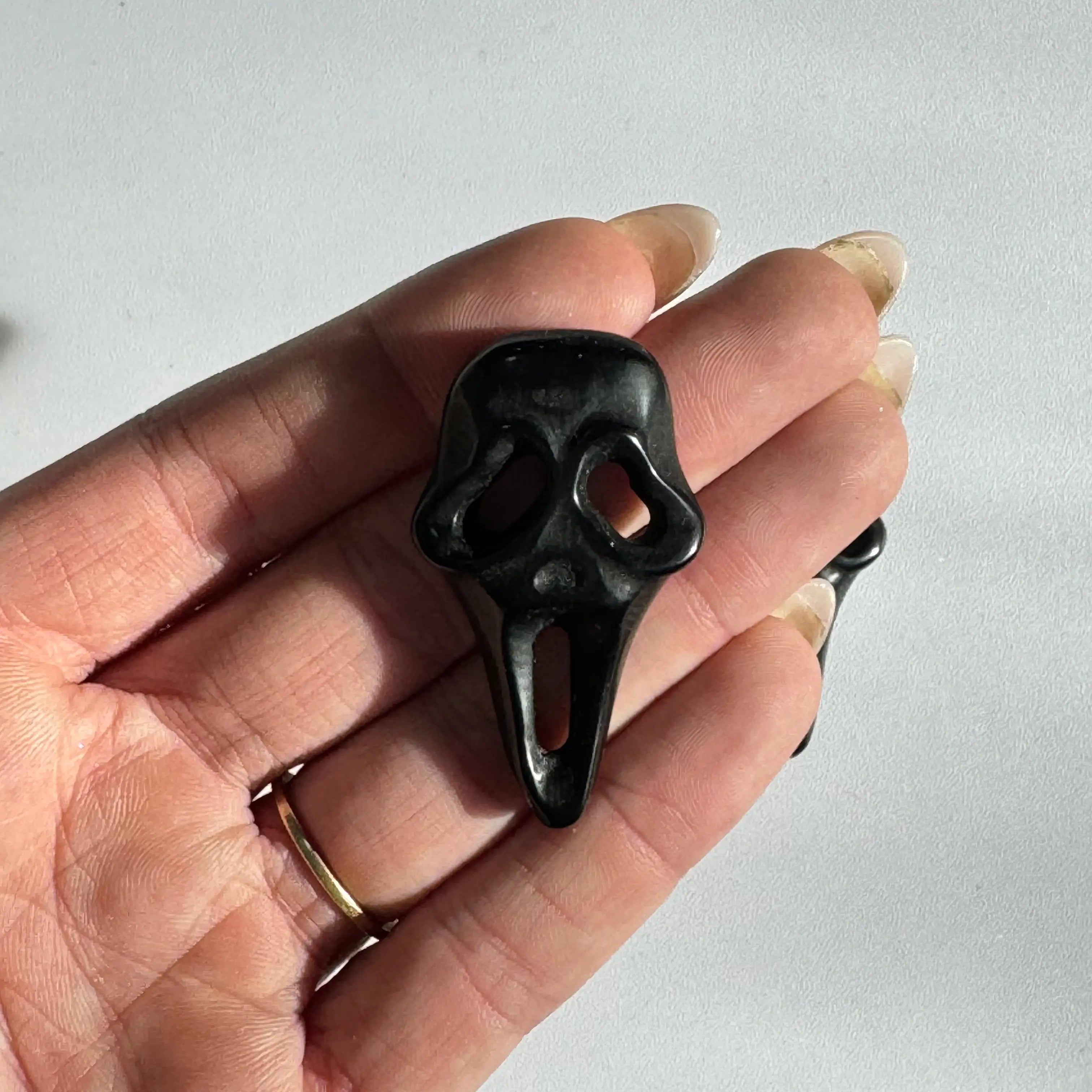 Obsidian Ghost Face Mask Arabella Crystals