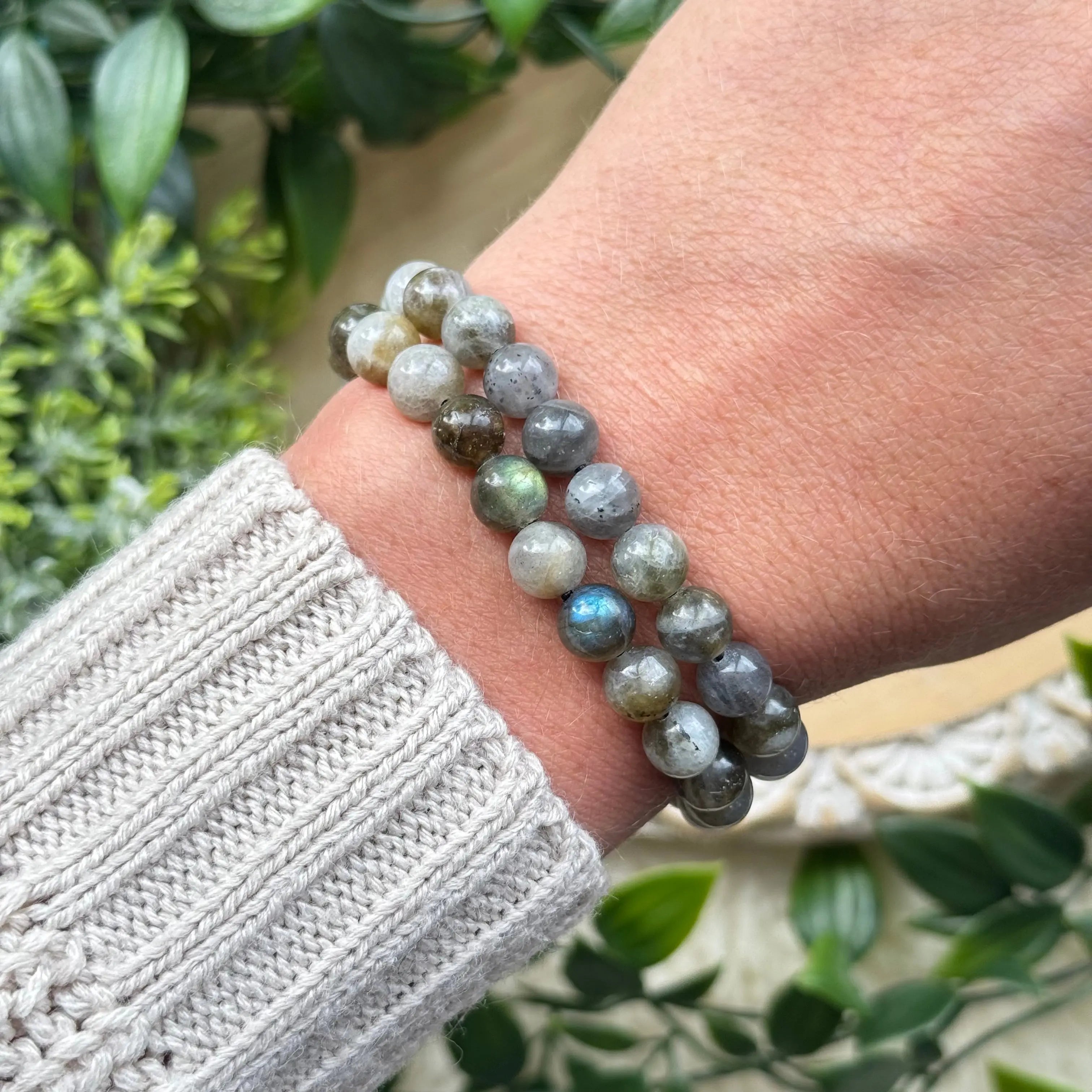 Labradorite Beaded Gemstone Bracelet Arabella Crystals