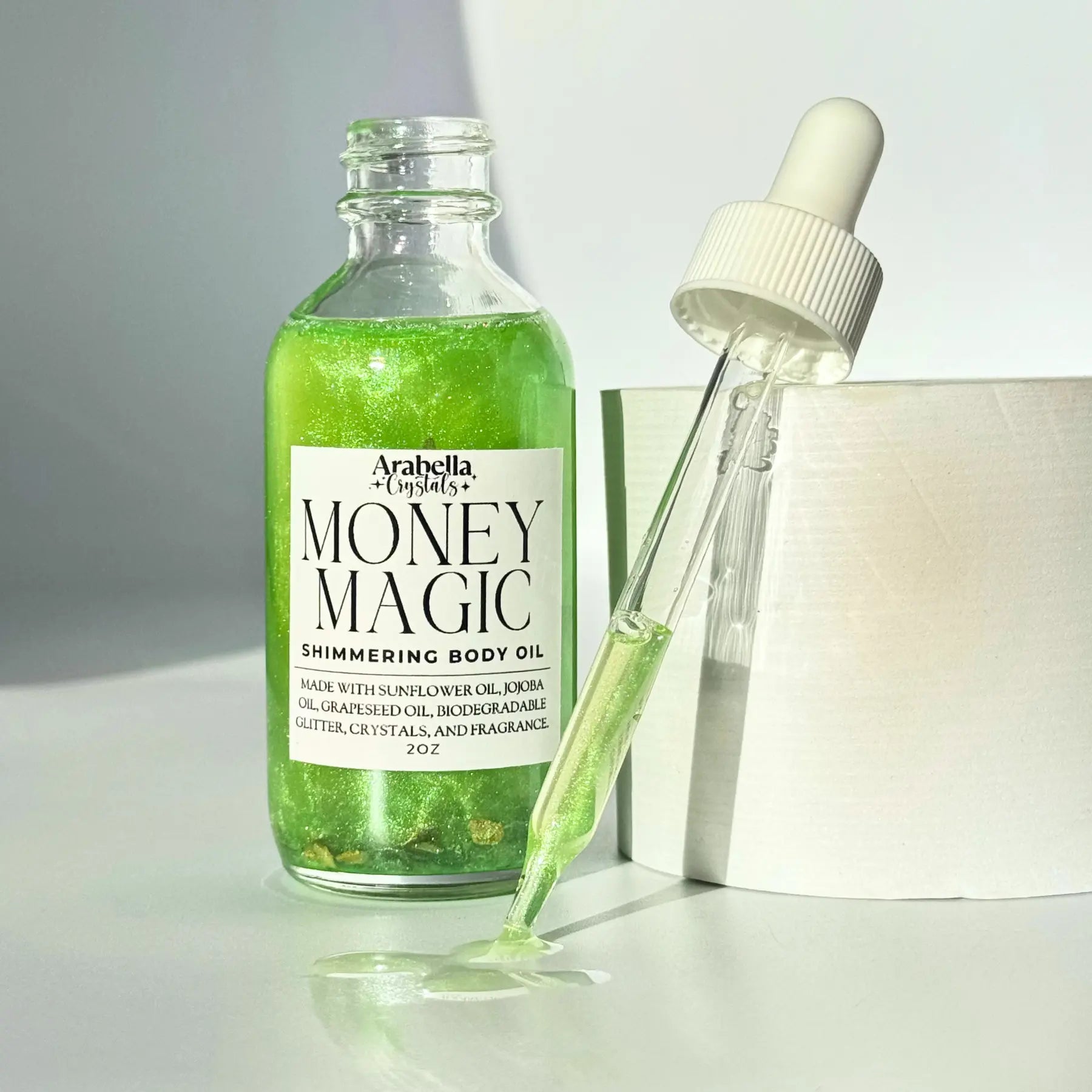 Money Magic Shimmer Oil Notes of: Incense, Leather, Amber
