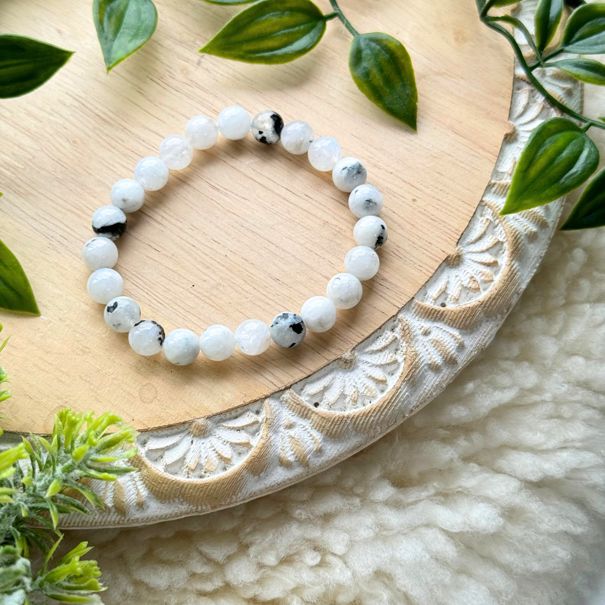 Moonstone Beaded Gemstone Bracelet