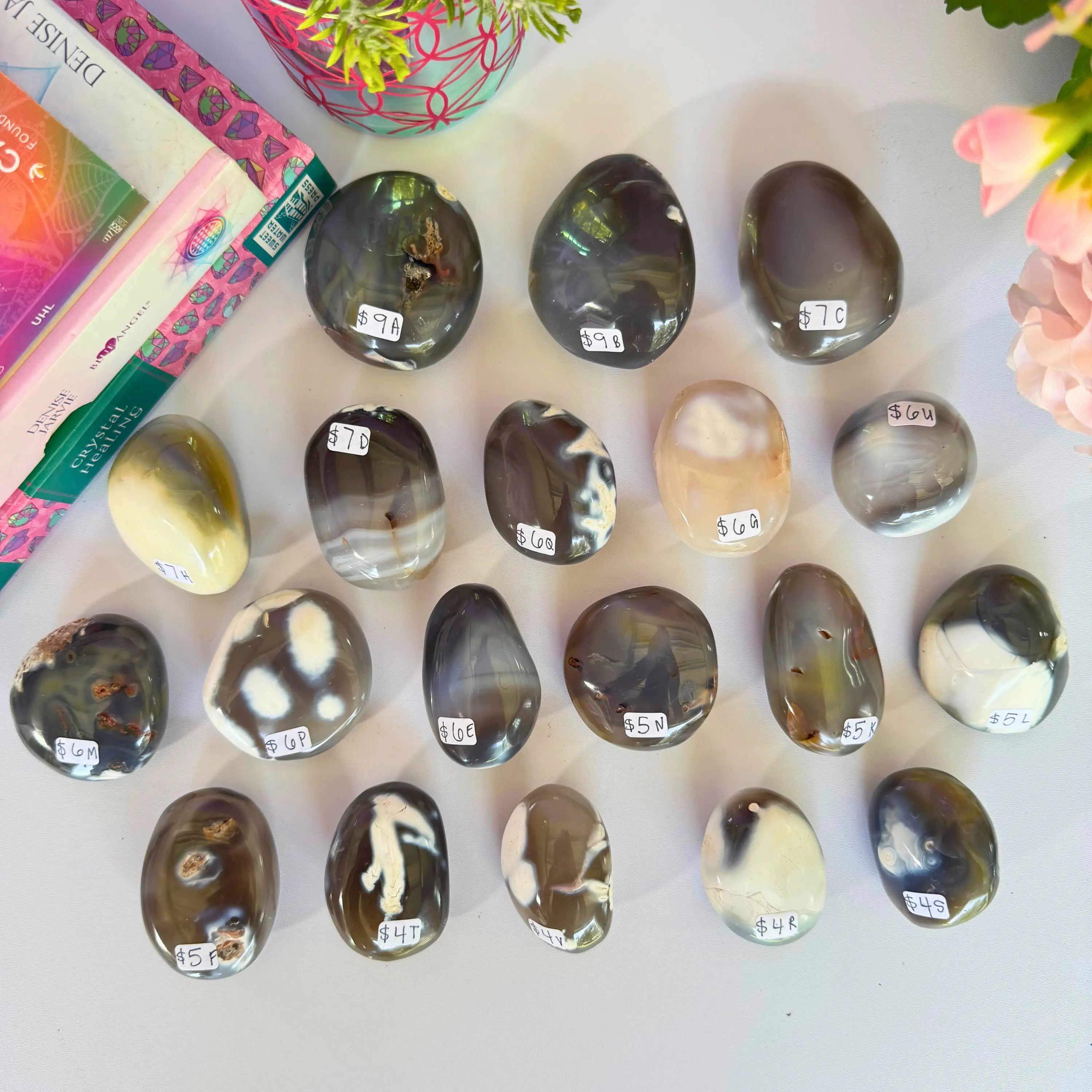 Orca Agate Palm Stones Arabella Crystals