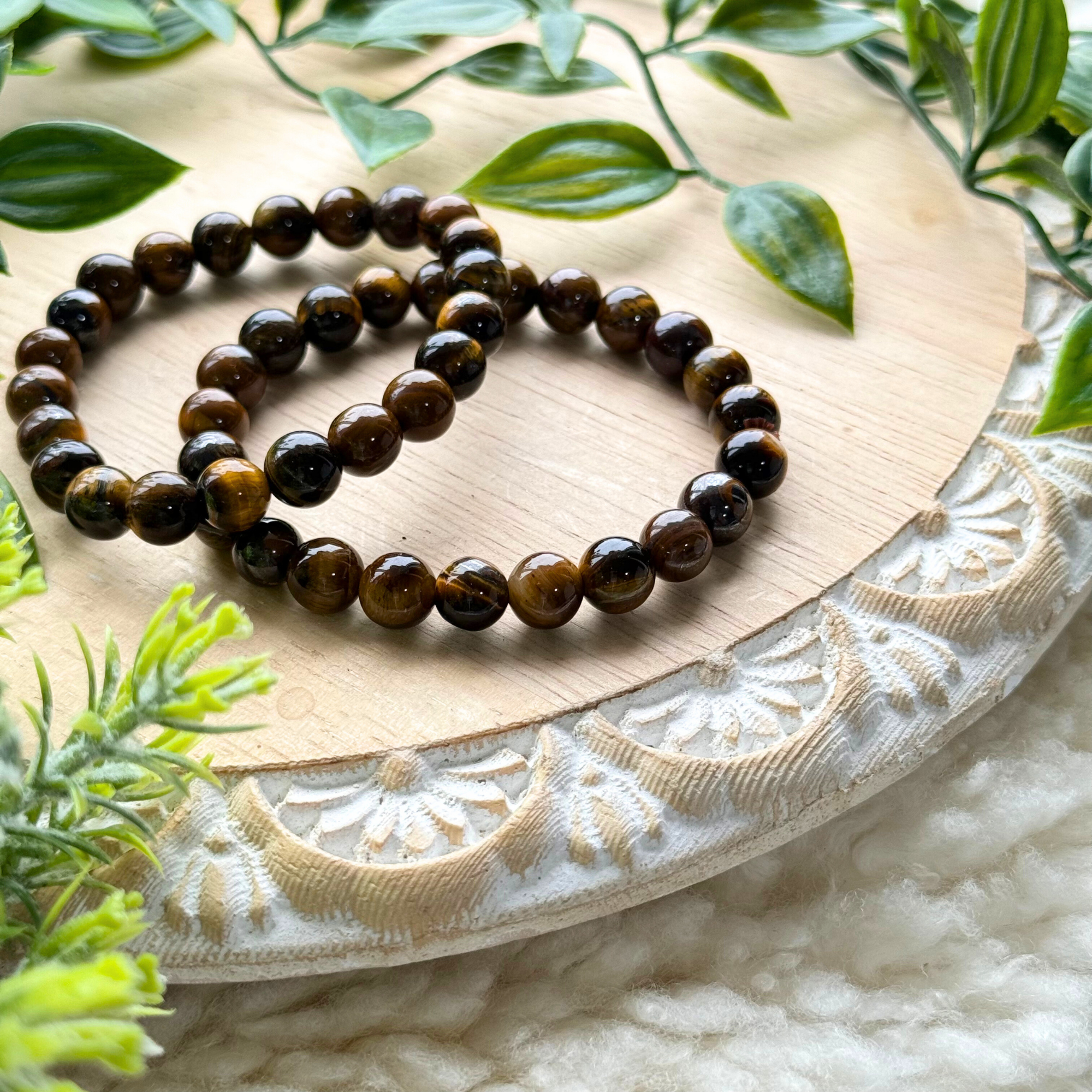 Tigers Eye Beaded Gemstone Bracelet