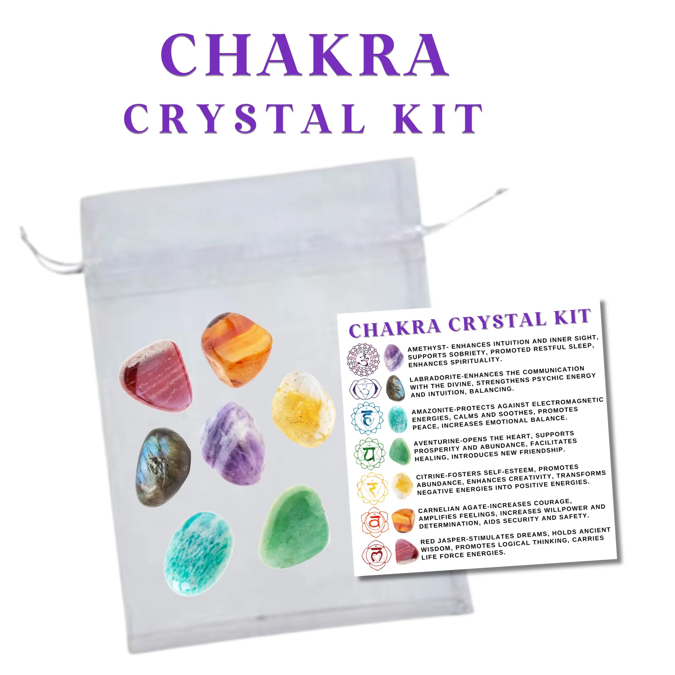 Chakra Crystal Kit Balance, Energy, Harmony