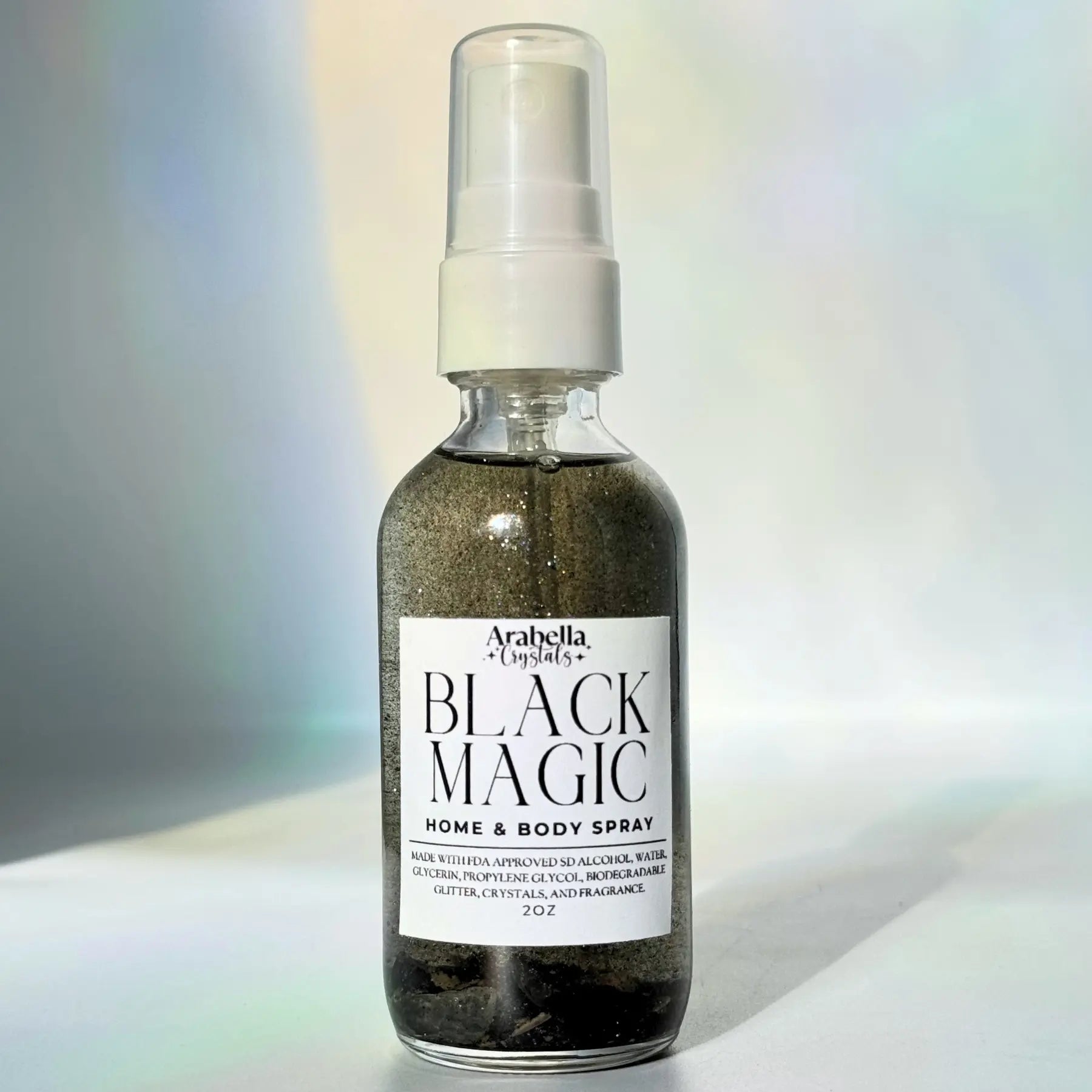 Black Magic Shimmer Home and Body Spray Incense, Dark Musk, Ylang Ylang