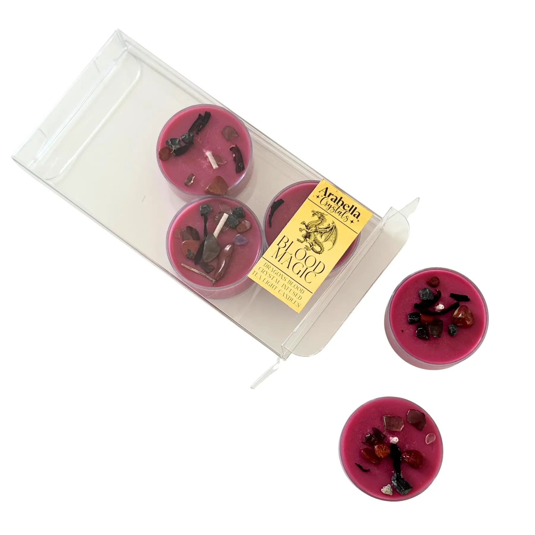 Blood Magic Ritual Tea Light Candles Notes of: Orange, Clove & Incense