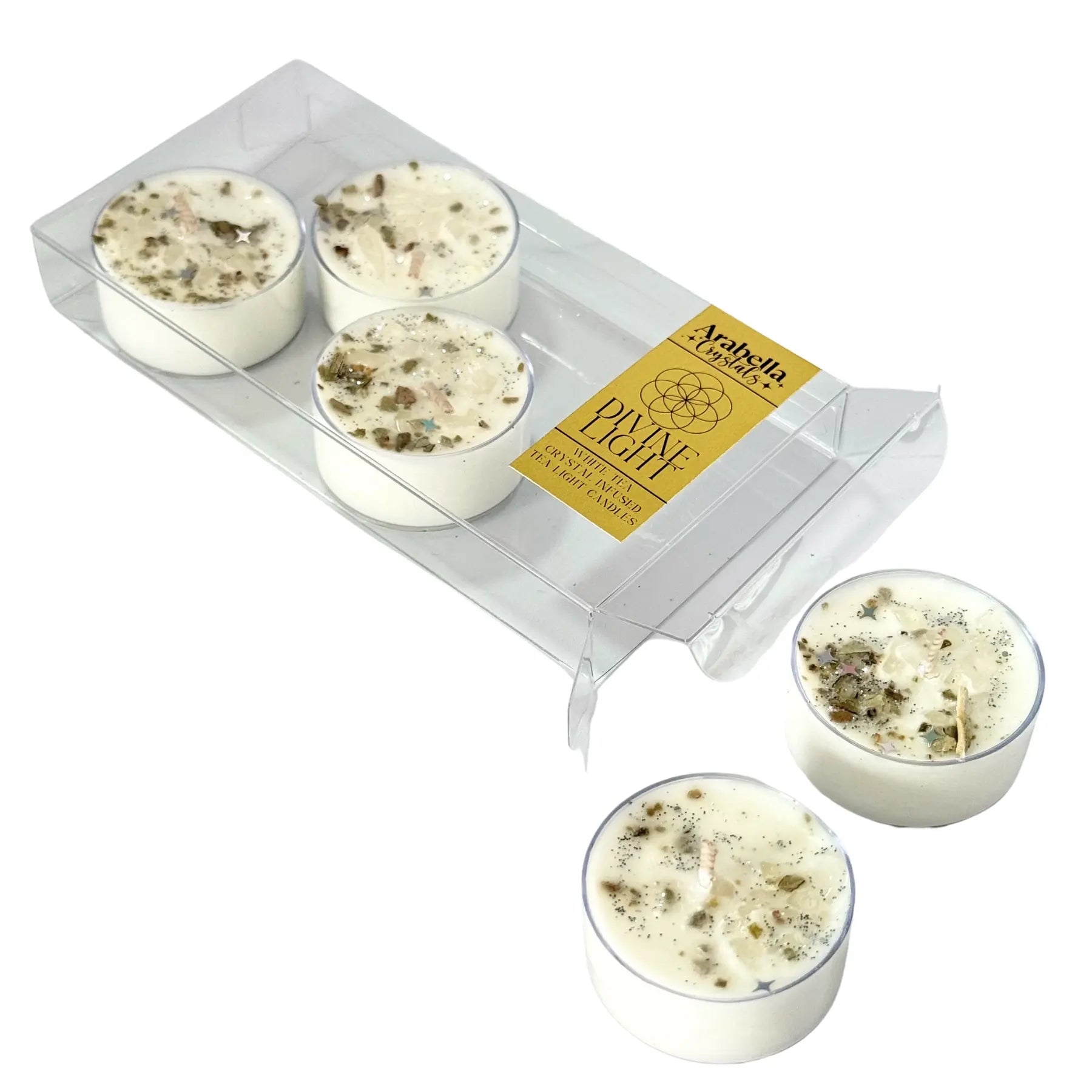 Divine Light Ritual Tea Light Candles Notes of: Lemon, Bergamot & White Tea
