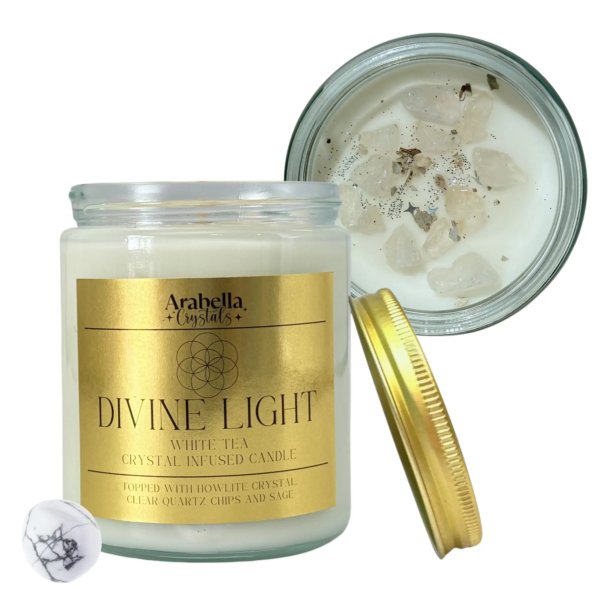 Divine Light Ritual Candle Notes of: Lemon, Bergamot & White Tea