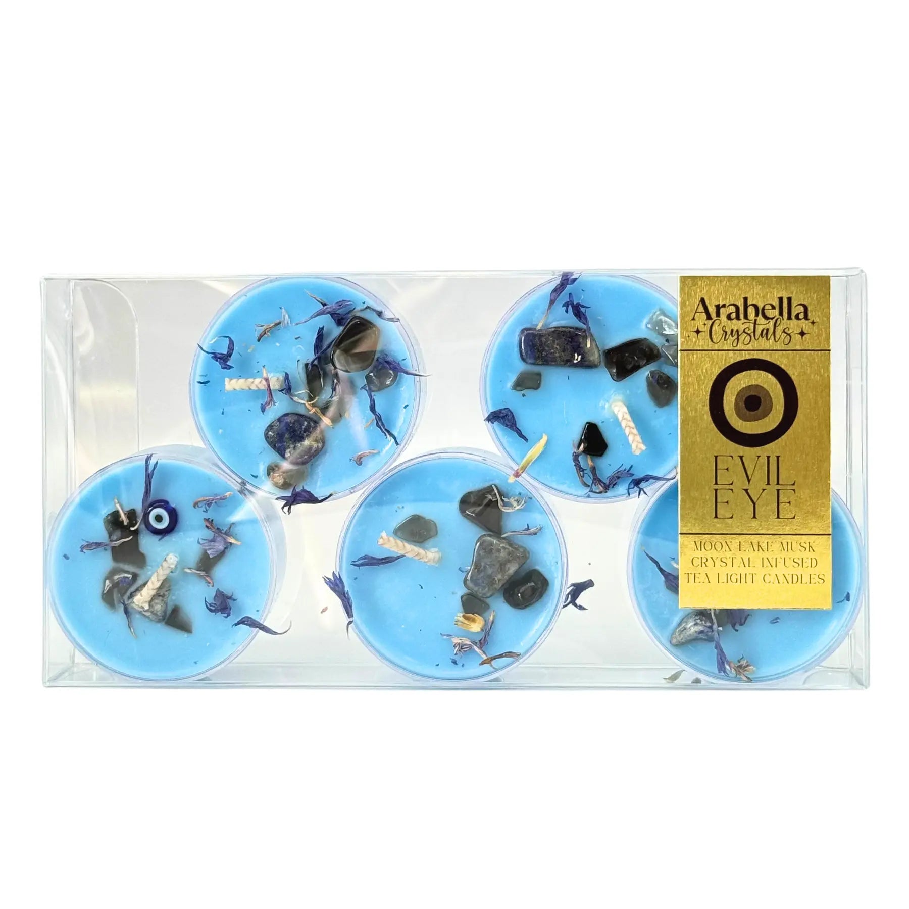 Evil Eye Ritual Tea Light Candles Notes of: Bergamot, Ylang Ylang, Amber & Musk