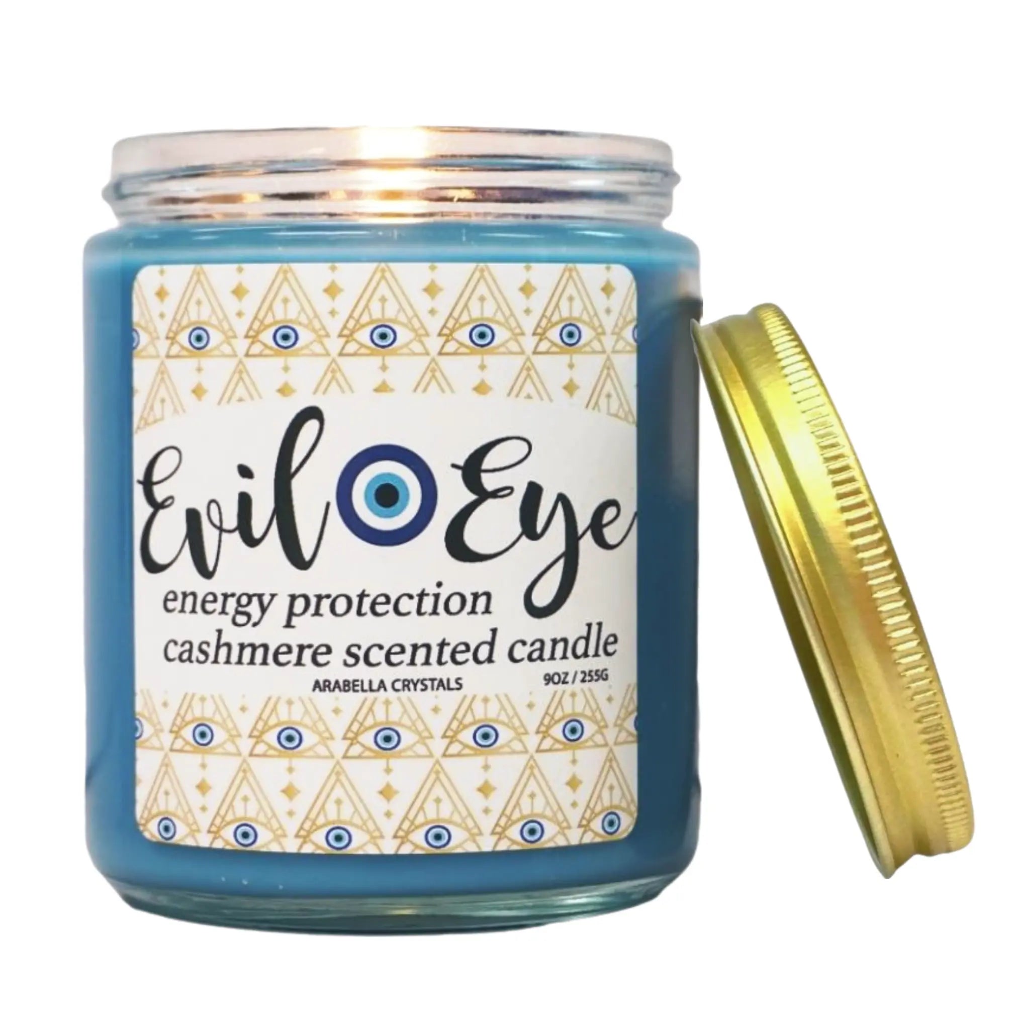 Evil Eye Ritual Candle Notes of: Bergamot, Ylang Ylang, Amber & Musk