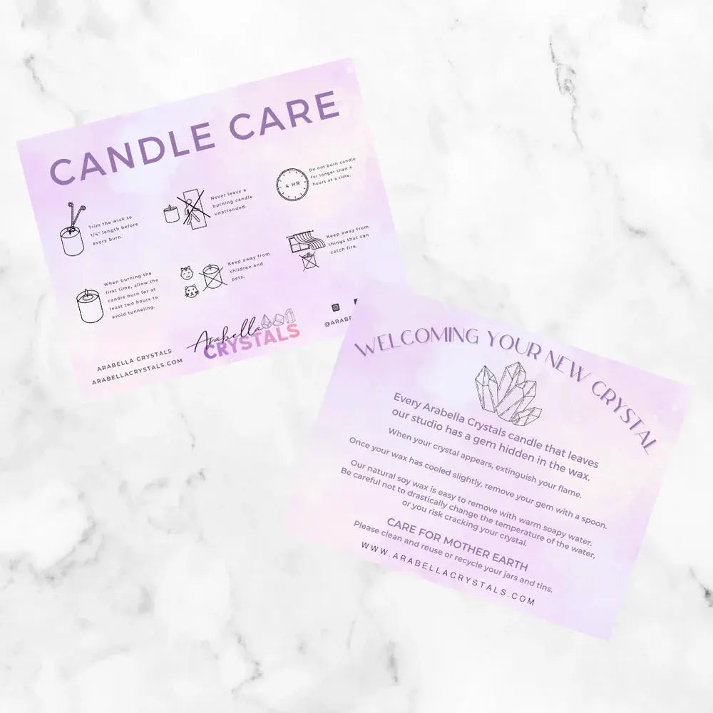 Angel Aura Crystal Candle Notes of: Lychee, Lotus & Sugar