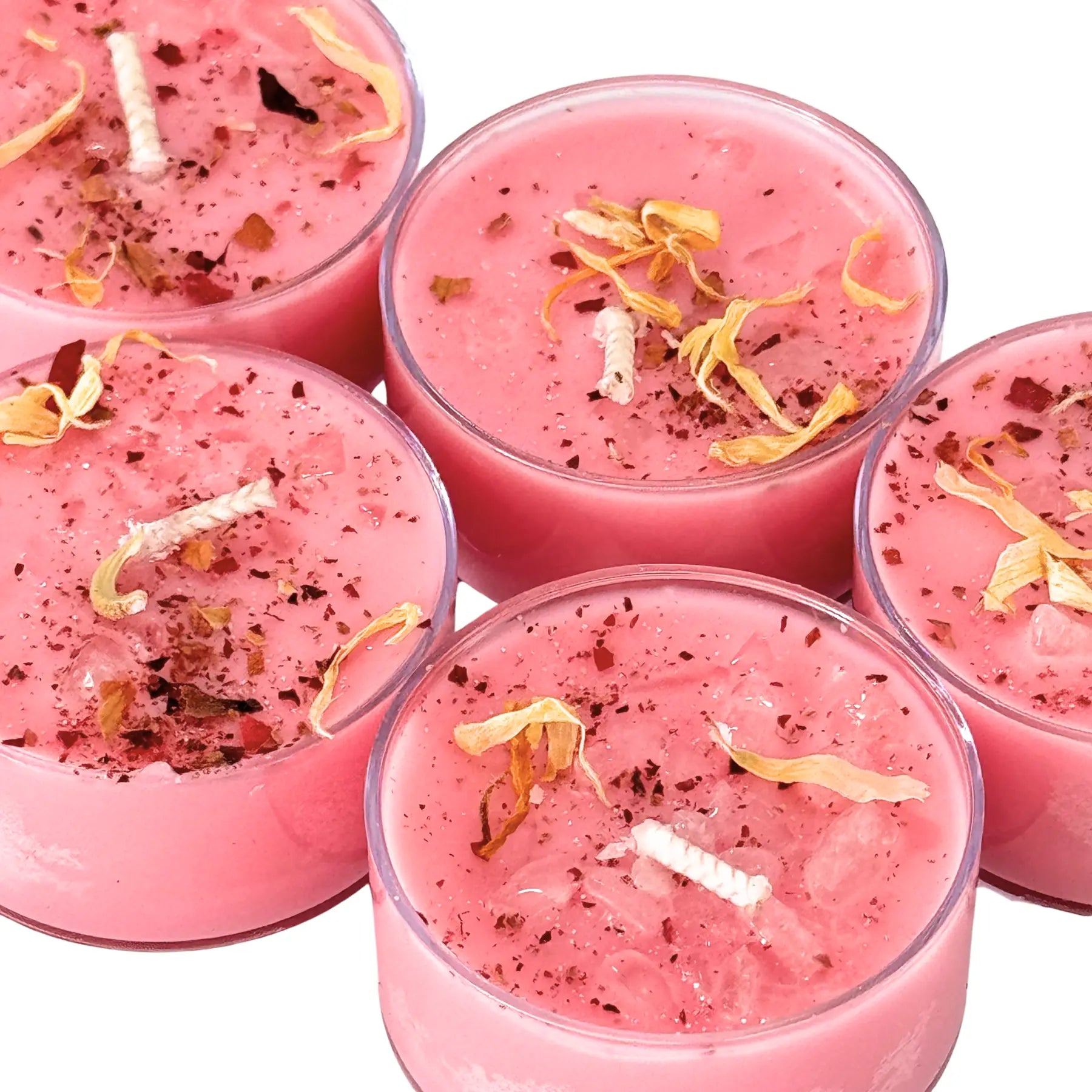 Love Potion Ritual Tea Light Candles Notes of: Plumeria, Jasmine & White Tea