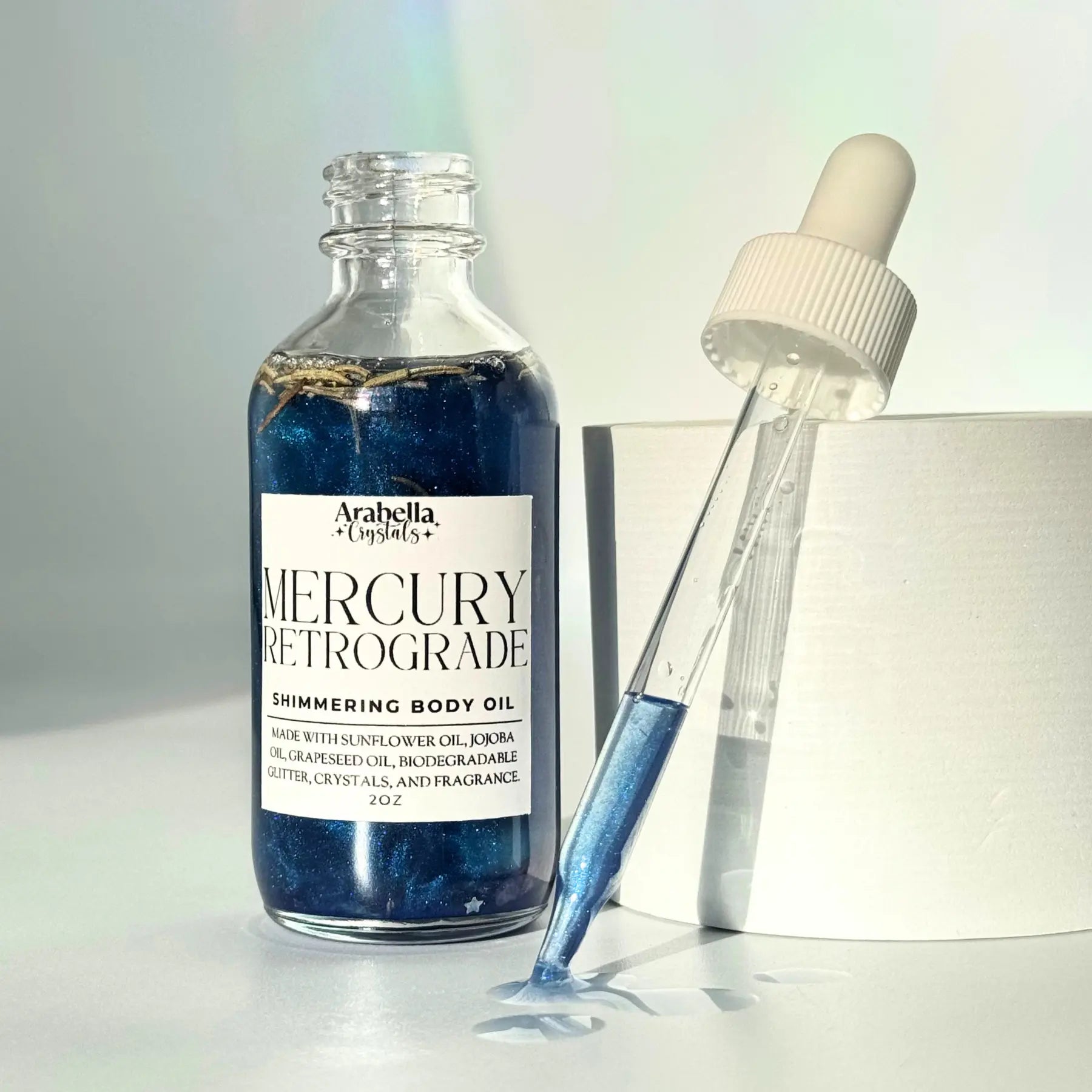 Mercury Retrograde Shimmer Oil Notes of: Marine, Jasmine & Sandalwood
