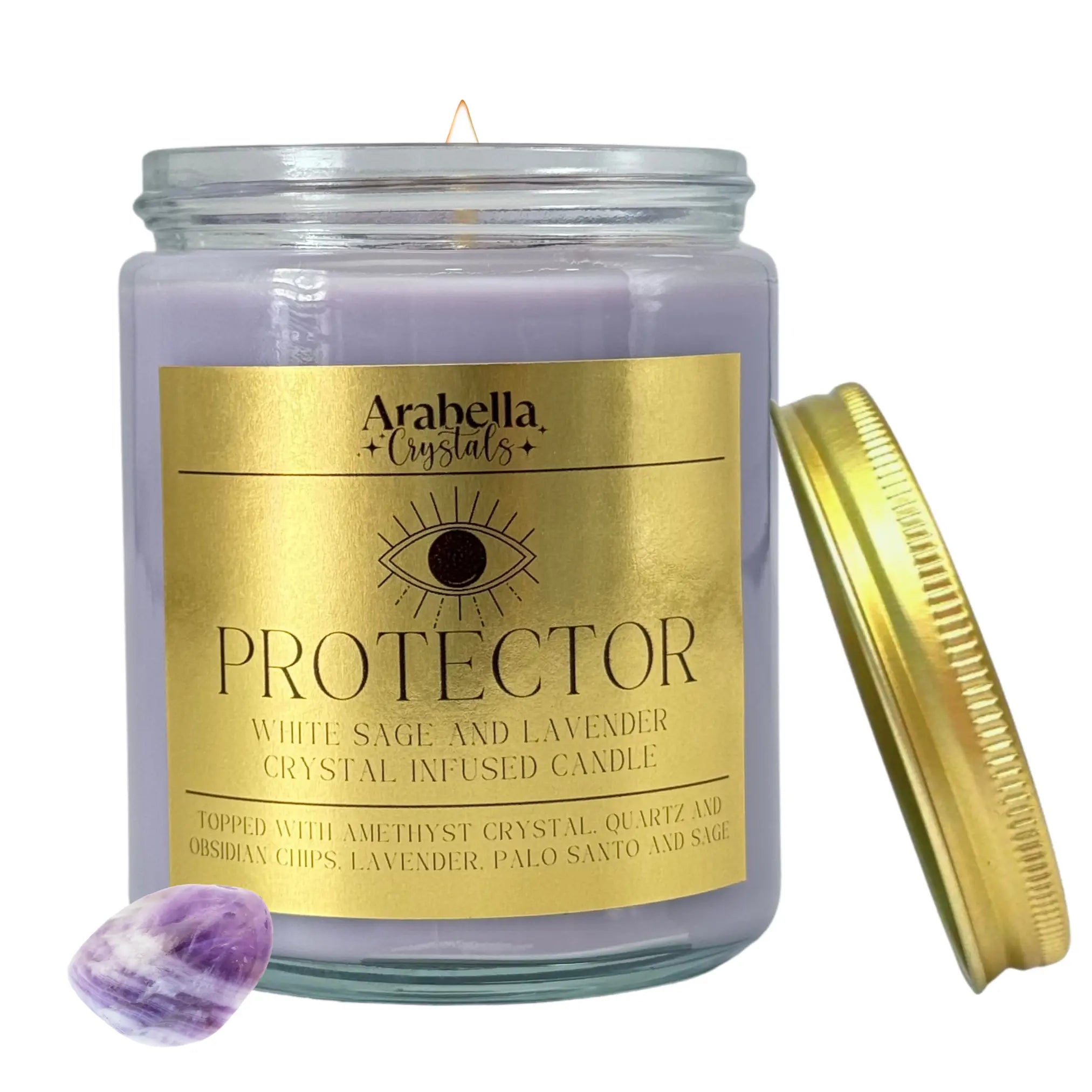 Protector Ritual Candle Notes of: Lavender, Sage & Cedar