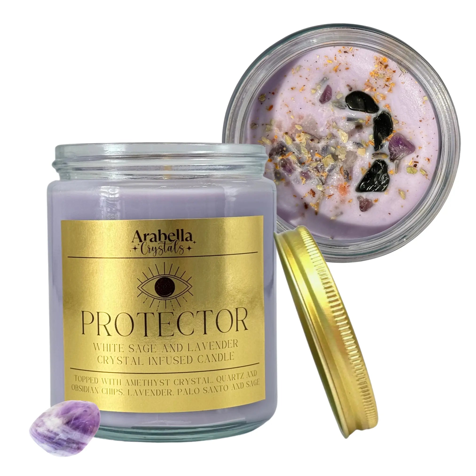 Protector Ritual Candle Notes of: Lavender, Sage & Cedar