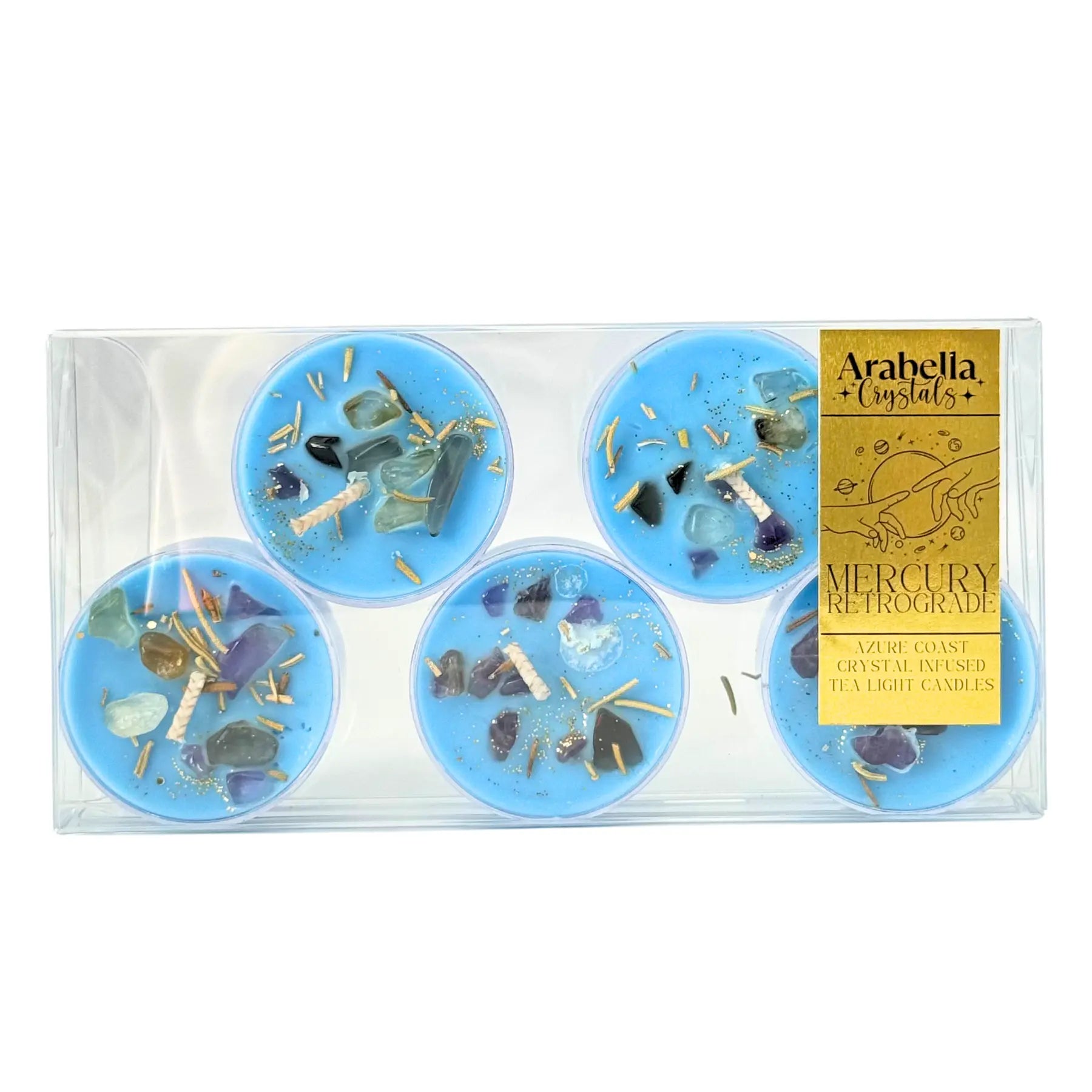 Mercury Retrograde Ritual Tea Light Candles Notes of: Marine, Jasmine & Sandalwood