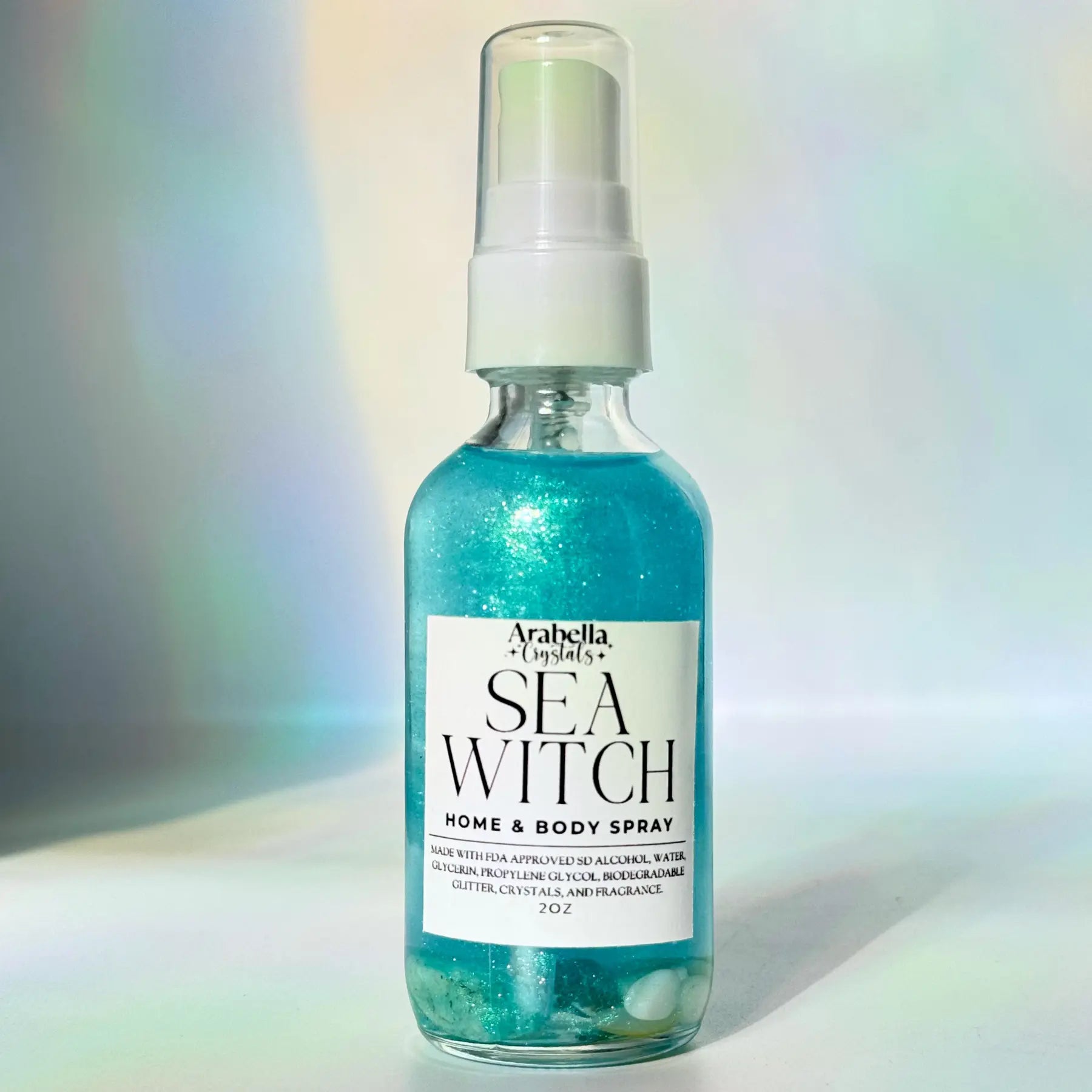 Sea Witch Shimmer Home and Body Spray Incense, Leather, Amber Scented